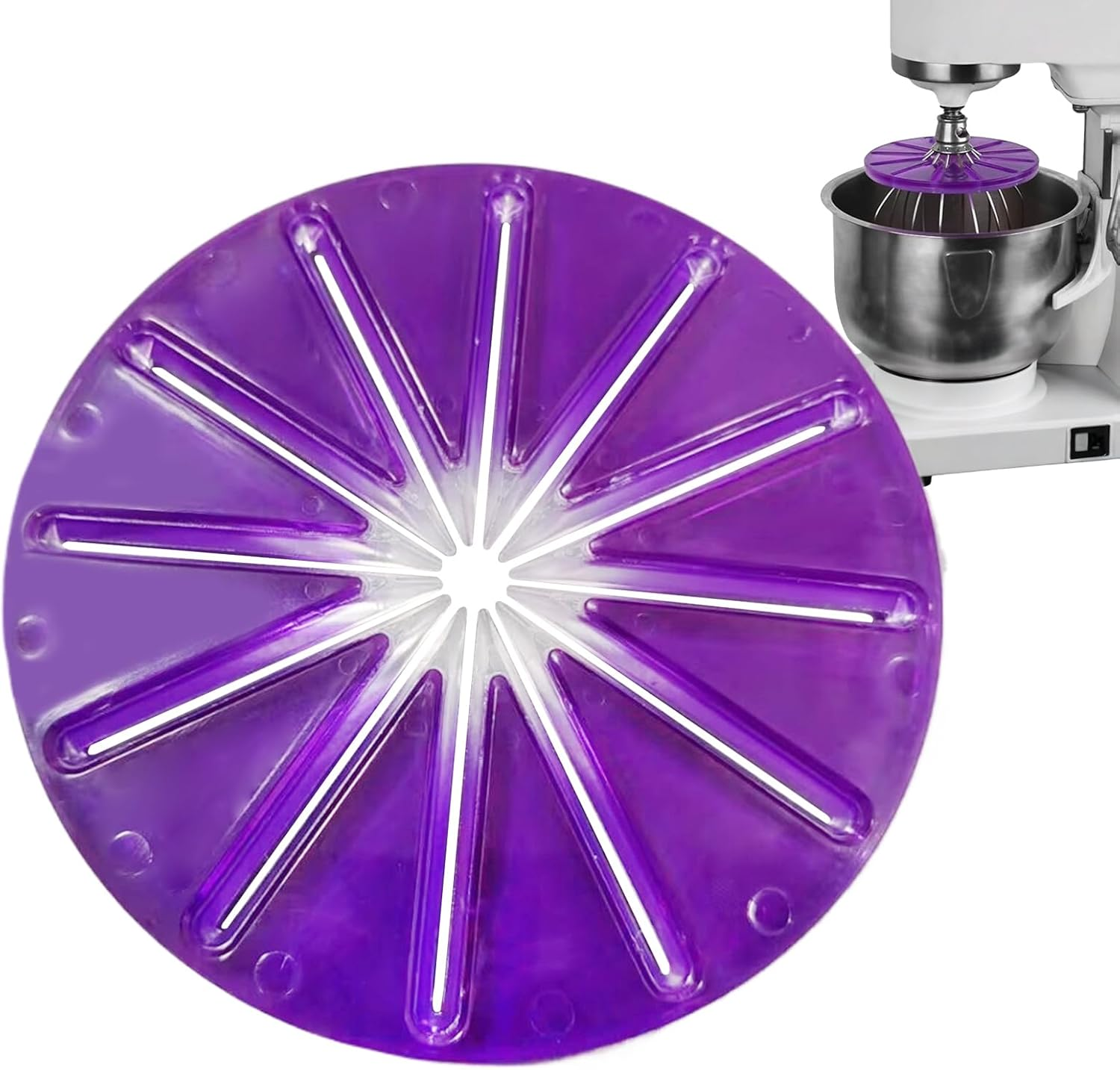 2025 New Stand Mixer Whisk Scraper, Anti-Splatter Baffle for 6-Wire Whisks, Bowl Wiper Attachment for Easy Cleaning, Multi-Purpose Kitchen Tool