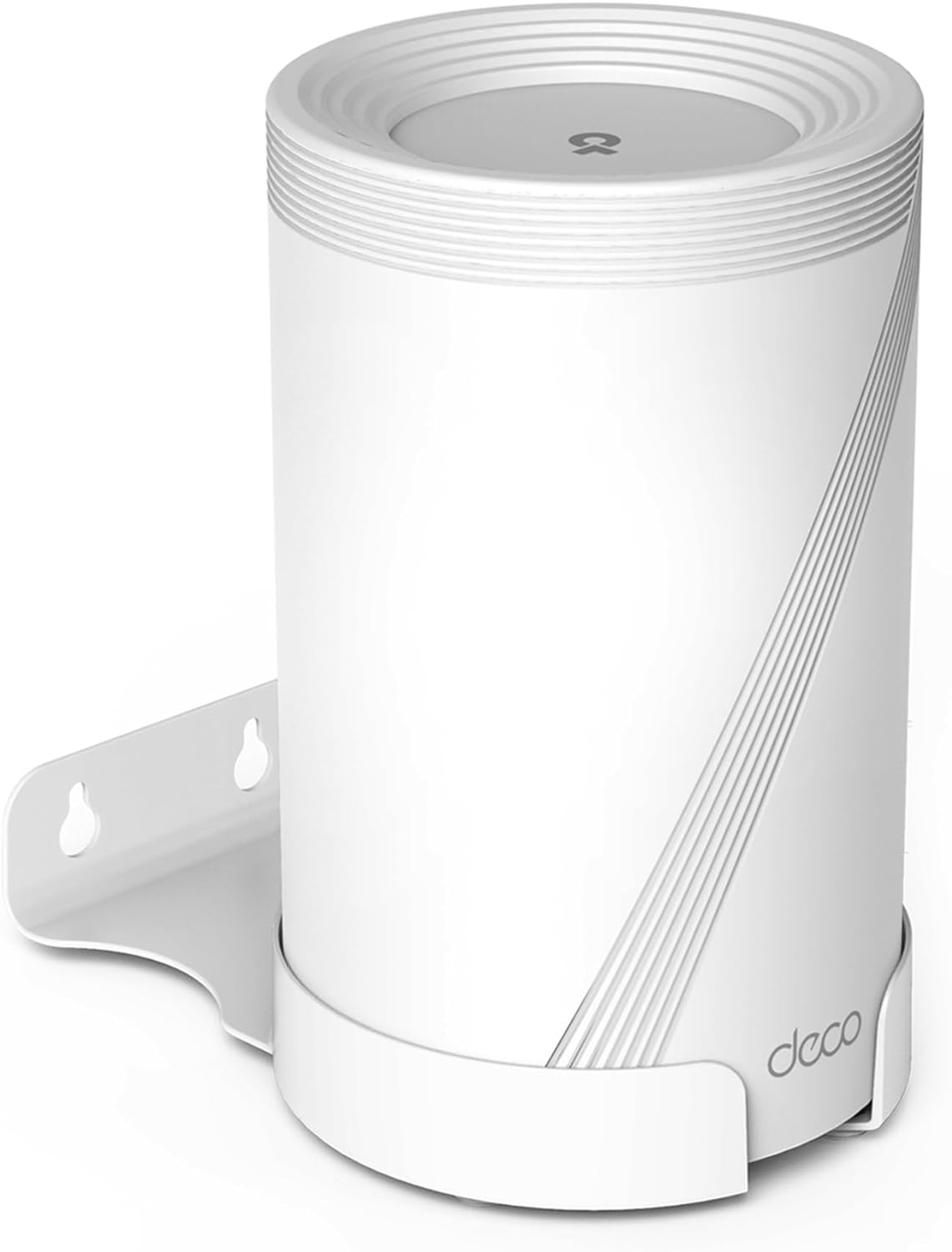 Bangcheer Wall Mount for Tp-Link Deco BE63/ BE65/BE10000/BE11000 Mesh Wi-Fi 7 System, Saving Space Aluminum Alloy Wall Hanging Bracket Holder with Cable Storage Rack, Easy Installation (White-3Pack)