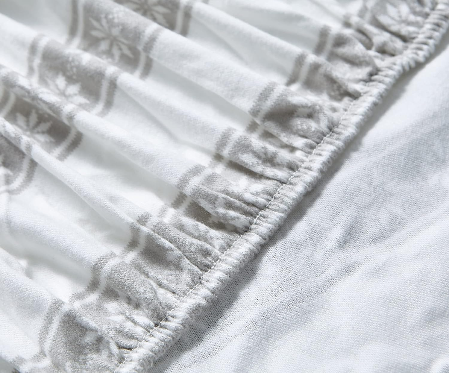 Eddie Bauer - Full Sheets, Cotton Flannel Bedding Set, Brushed for Extra Softness, Cozy Home Decor (Snowflake Fair Isle, Full) image number 5