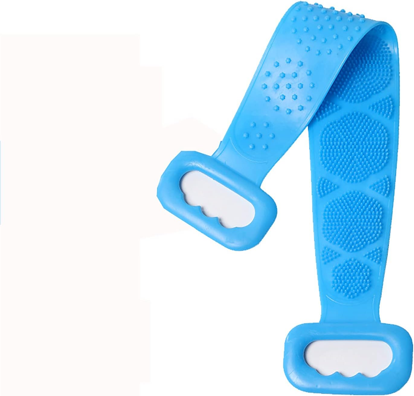 Silicone Bath Brush Exfoliating Long Silicone Body Back Frosted Brush Easy to Clean Silicone Double Back Scrub(Size:10Pcs,Color:Blue)