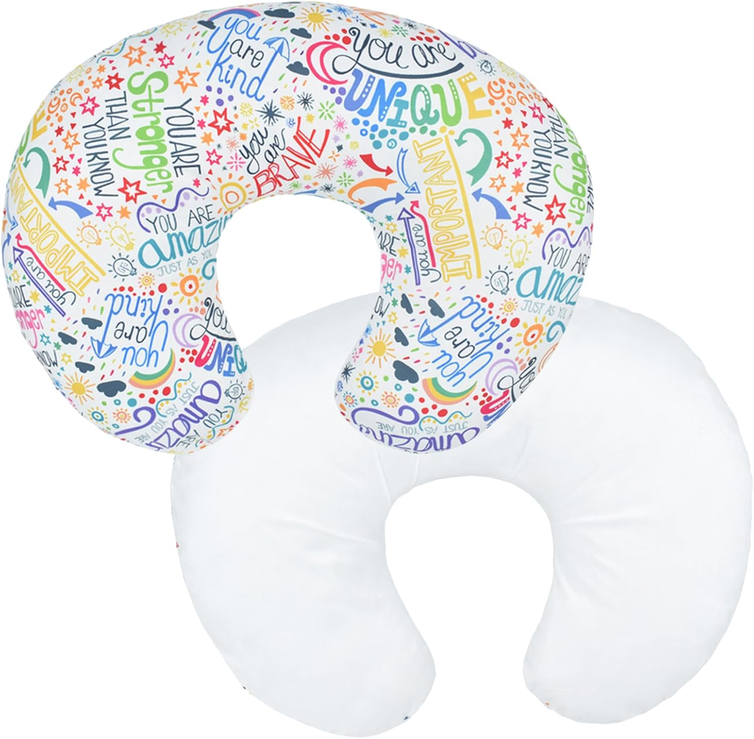 Winmany Baby Nursing Pillow Cover Newborn Removable Breastfeeding Pillowcover Cute Pattern Girls Boys Nursing Pillowcase for Breast and Bottole Feeding