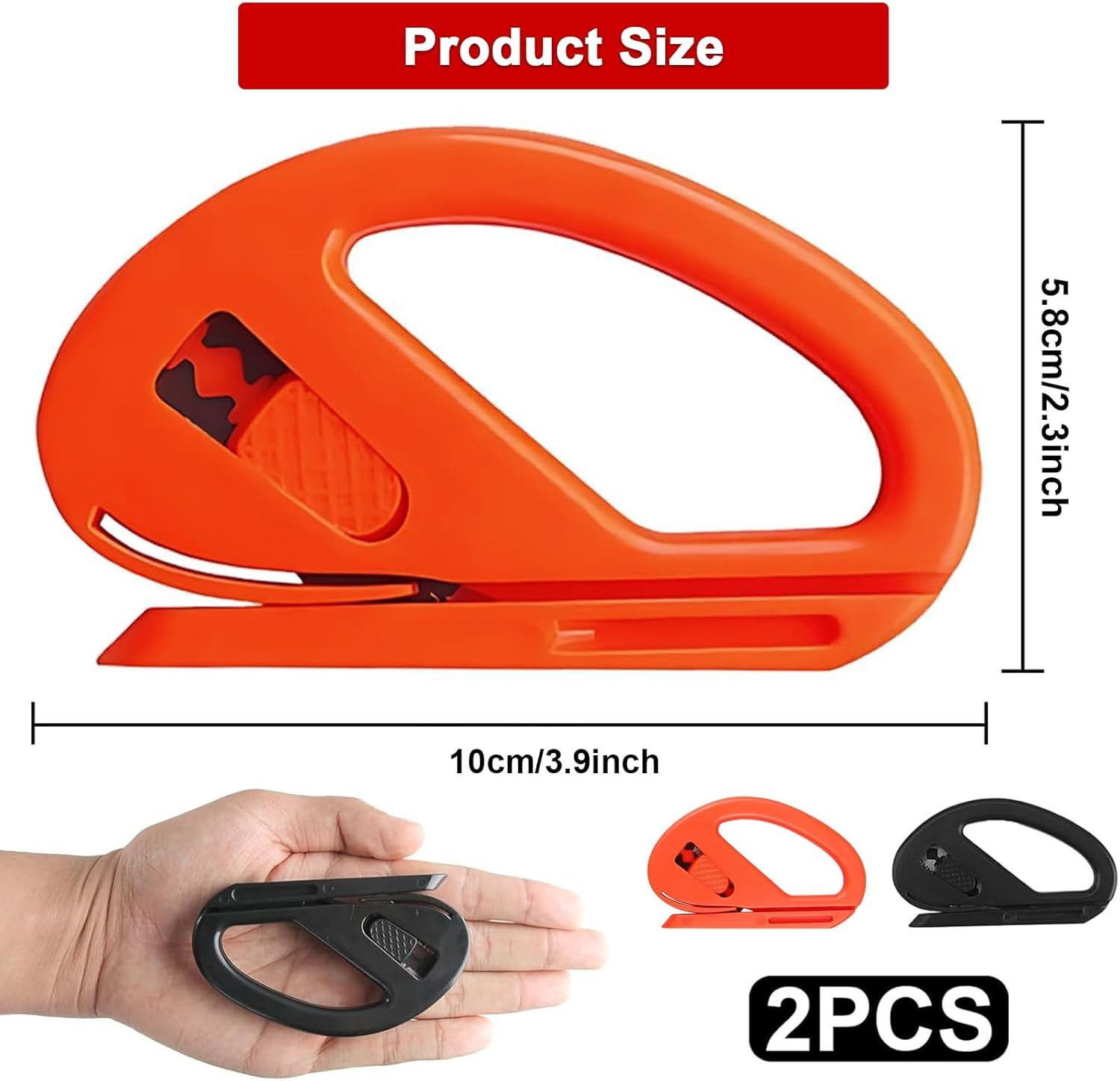 YQQZQ Sliding Gift Wrapping Paper Cutter,2Pack Sharp Paper Cutting with 6Pcs Stainless Blades for Christmas New Year Wedding Birthday Gift Wrapping Paper image number 5