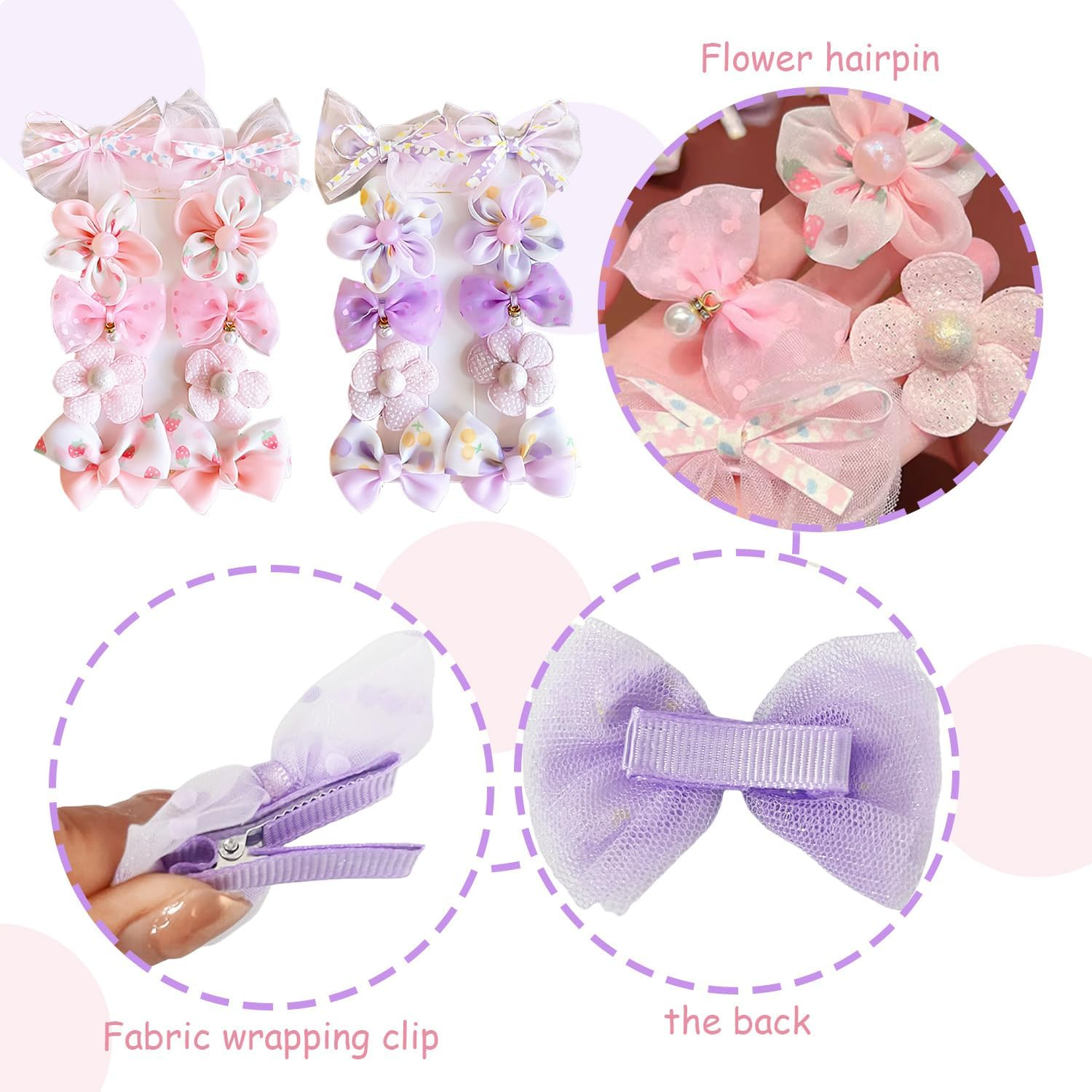 Pack of 20 Cute Hair Pins, Hair Accessories from Girls, Hairstyle Decorations, Girls' Fancy Dress Supplies, Cute and Versatile Hairpin. image number 5