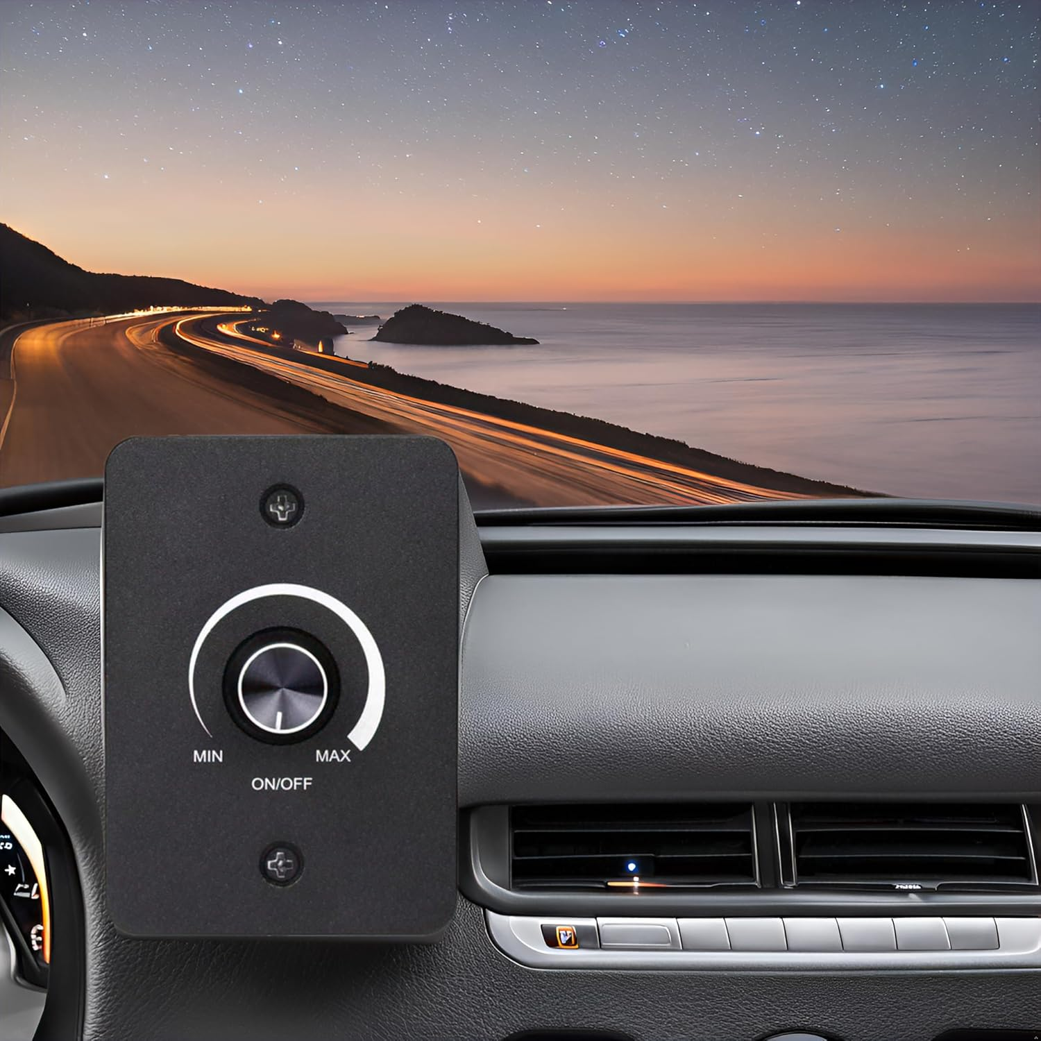 Clearhill DC 12V 5A High Side PWM LED Dimmer Switch, 70Mm X 50Mm,3 Wire Stepless Dimmer for RV, Boat, Truck, Trailer Lights (Black) - Black image number 3