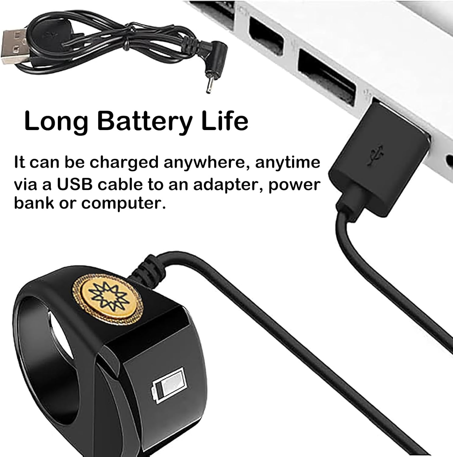 YUENTOEN Finger Tally Counter Clicker, Digital Tally Counter Ring with 0.49In Screen, APP Support, Prayer Reminders, Easy Count(Black,18Mm) image number 2