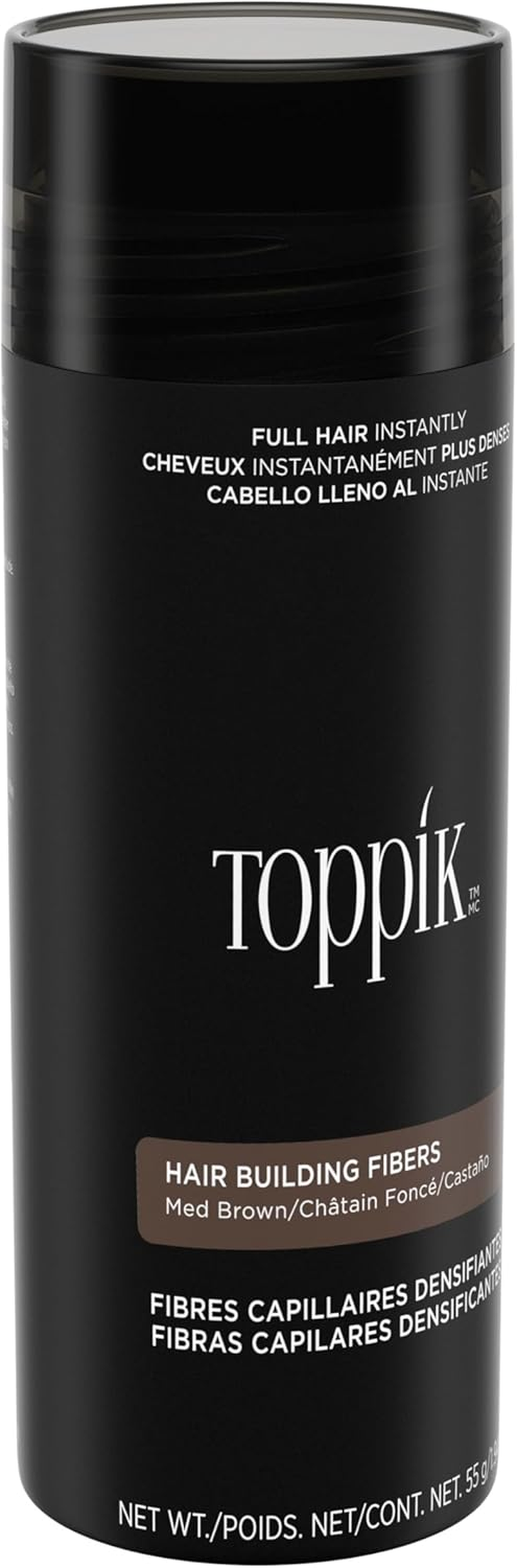 Toppik Hair Building Fibres - Hides Hair Loss - Natural & Fuller Look - Organic Keratin - Easy to Apply - for Men and Women - Hair Care - Hair Loss Products - Hairline Powder - 55G - Medium Brown image number 3