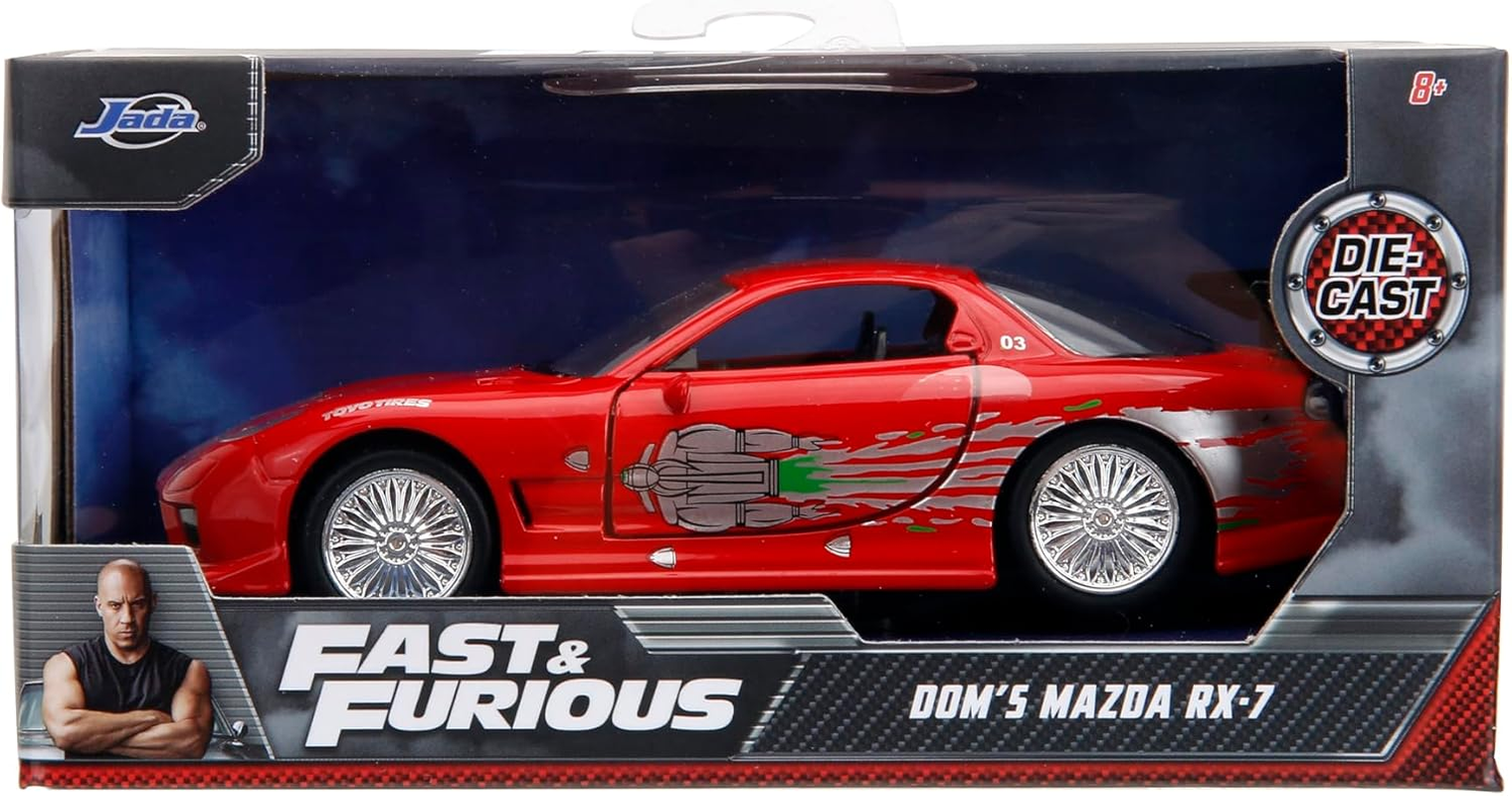 Jada Toys 1:32 Fast and Furious Dom'S Mazda RX-7, Red image number 4