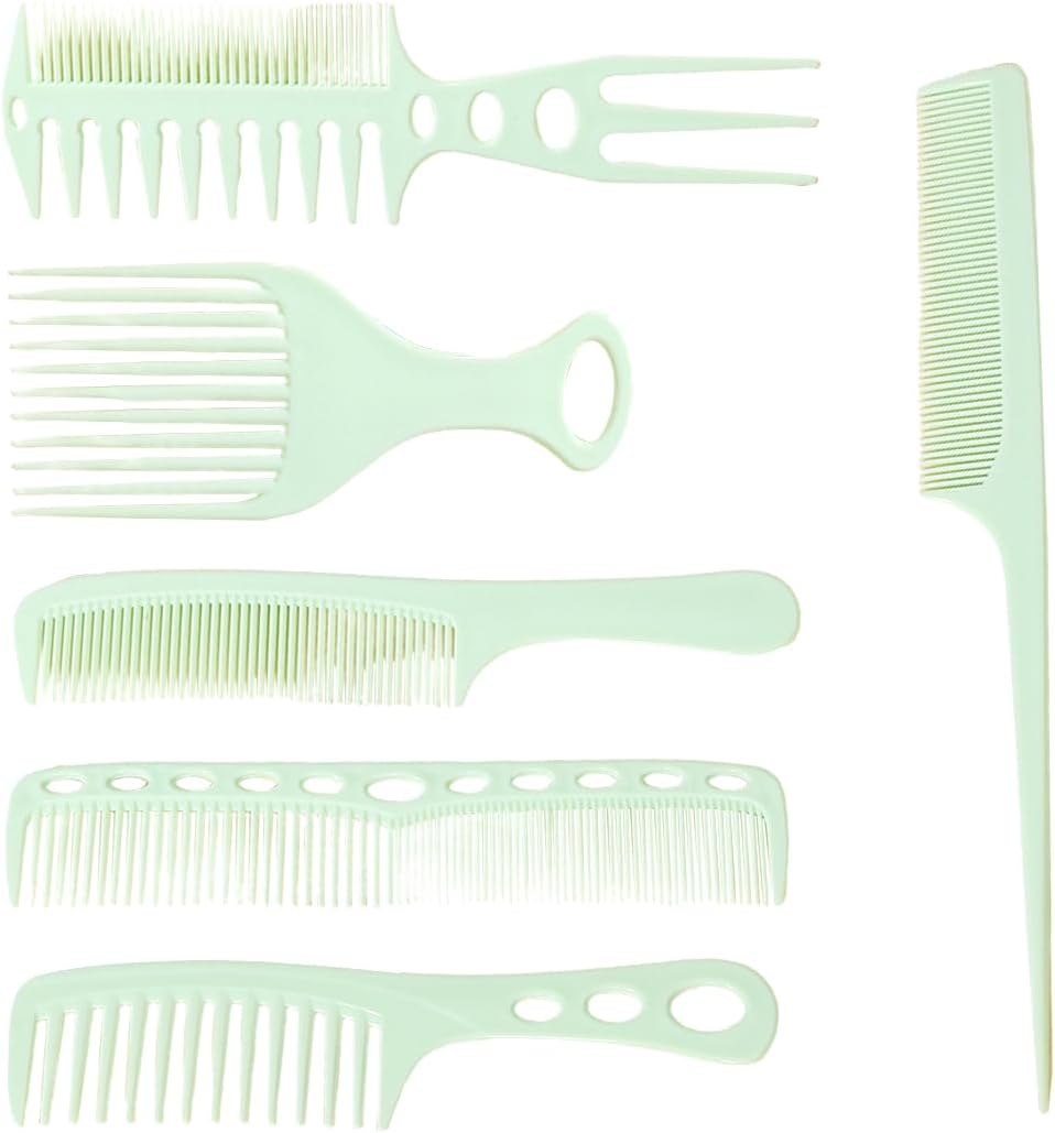 NHQZ Hairdresser Comb Set, Boar Bristles Beard Brush Men, round Brush, Curling Comb, Coarse Zinc, Sleek Brush, Beard Comb image number 5