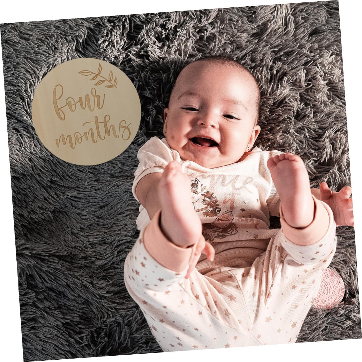 1 Set Growth Cards Natural Monthly Photo Props for Newborns Record Every Stage of Your First Year for Memorable Photography image number 2