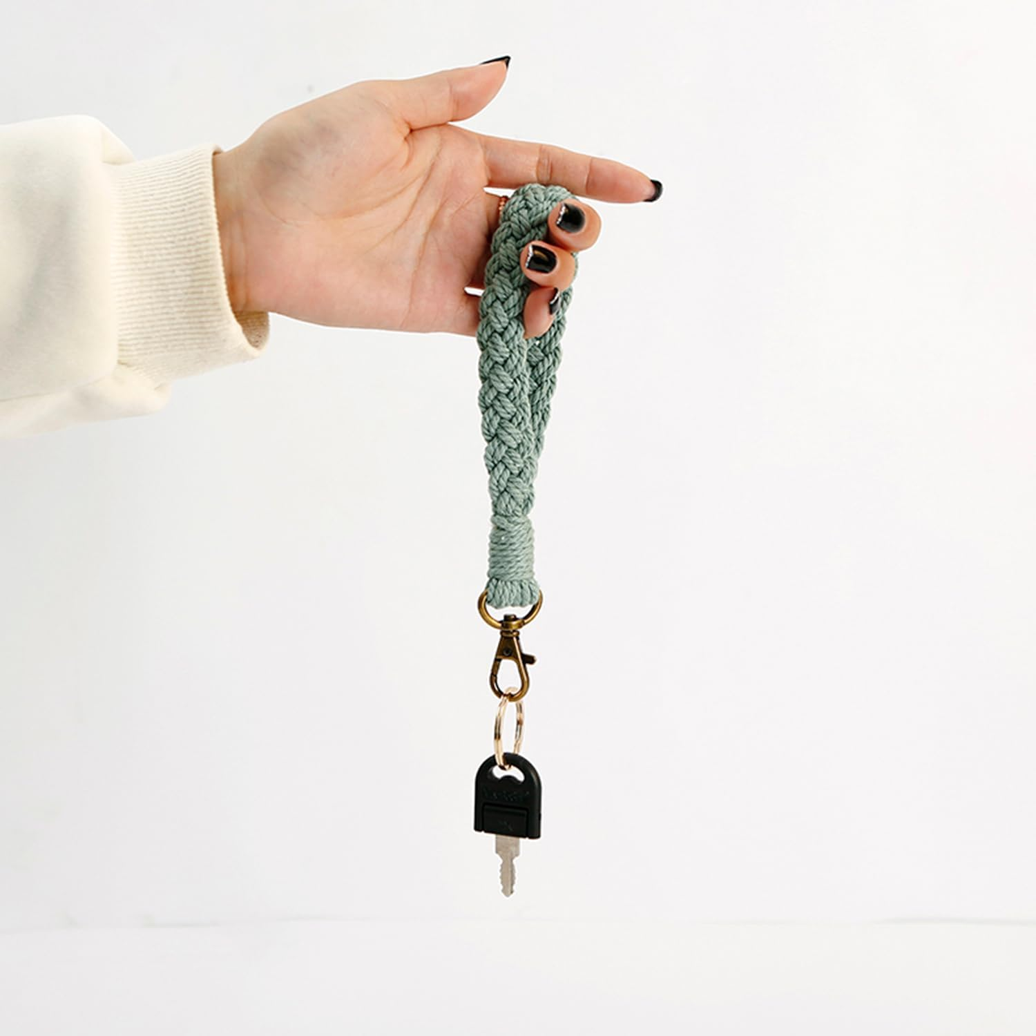 Black Lanyard Universal Hand Wrist Strap Lanyard for Girl Women Bohemian Short Lanyard for Keys,Id Holders,Backpack Decoration image number 6