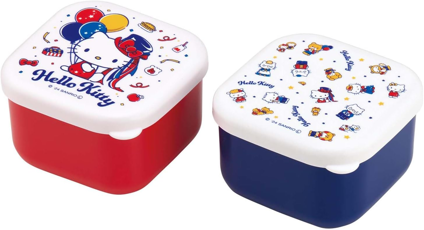 Skater MO2WAG-A Mini Sealing Container, Storage Container, Side Dish, 6.3 Fl Oz (160 Ml), Set of 2, Sanrio Hello Kitty, Always by Your Side Dish image number 2