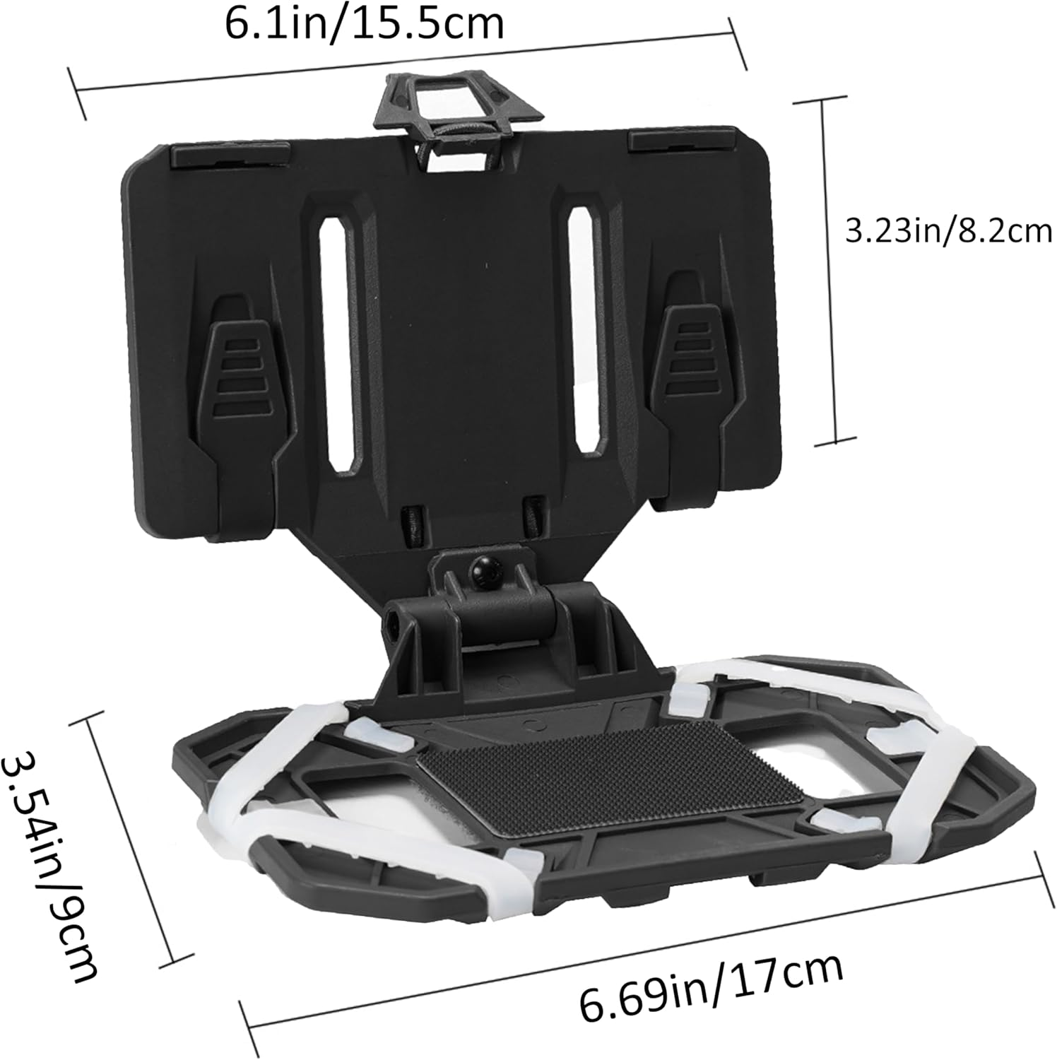 Tactical Phone Holder Pouch for Vest, Universal Mount for 4.7-6.7 Inch Screens, MOLLE Compatible (Black) image number 2