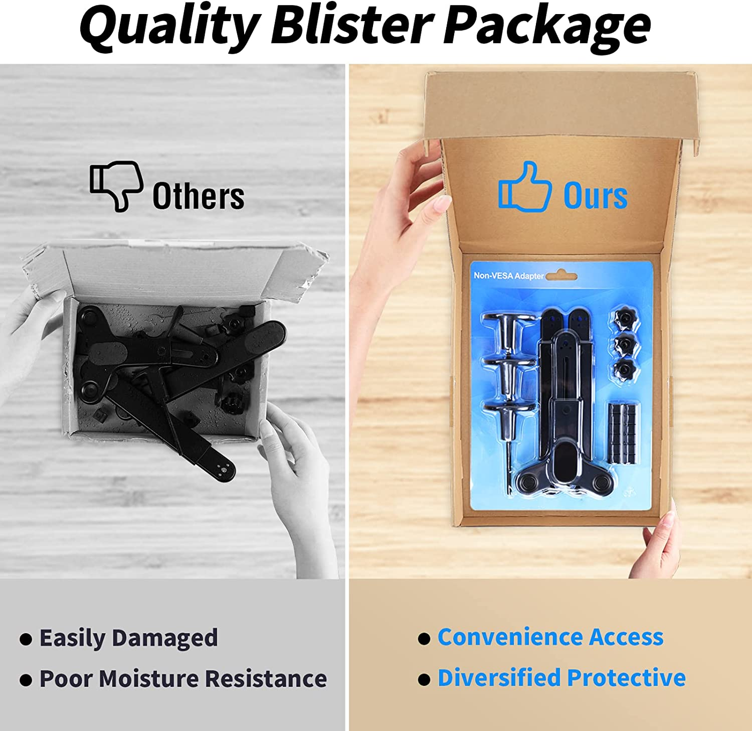 MOUNTUP Universal VESA Mount Adapter Kit, Non-Vesa Monitor Mounting Adapter for 19 to 32 Inch Computer Screens,Vesa Bracket 75X75Mm/100X100Mm Compatible, Max Load 17.6Lbs, MU0045-AU image number 3