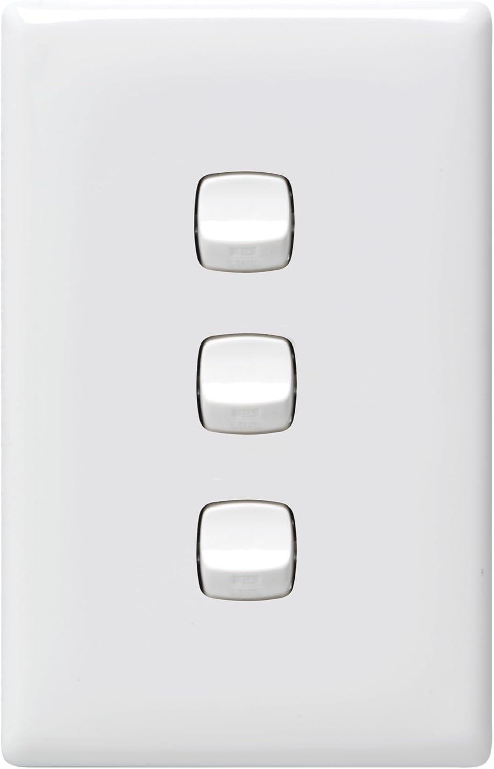 HPM Linea 3-Gang 10 a Switch, White