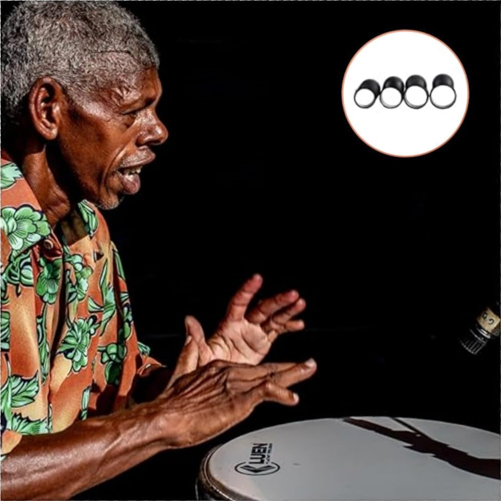 8 Pcs Ethereal Drum Percussion Instrument Practice Tool Finger Picks Drum Finger Sleeve Protectors Tongue Tool Accessories