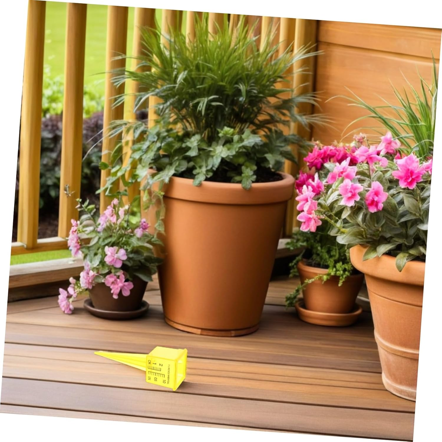 VANZACK 20Pcs Lawn Water Meter Water Gauge for Garden for Lawn Yellow image number 6