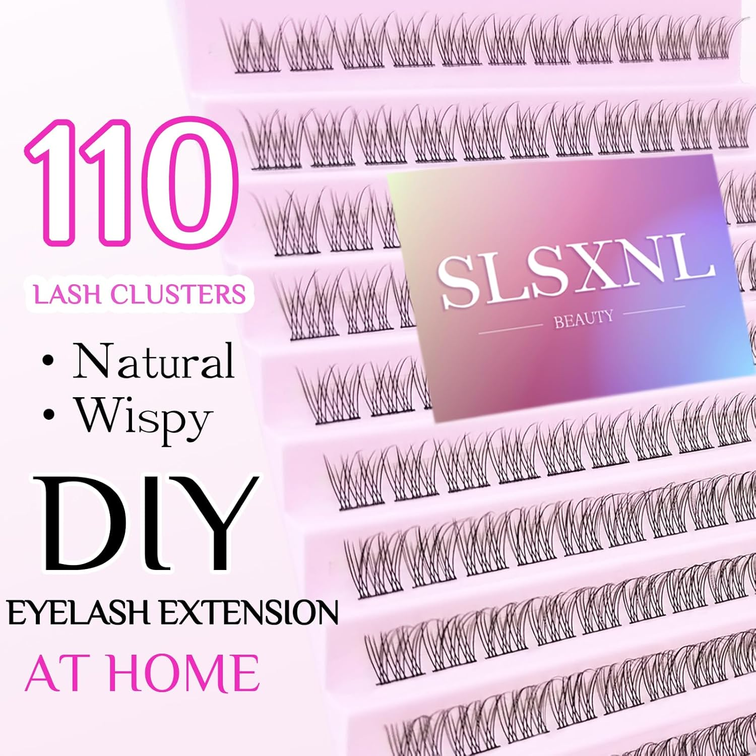 Lash Clusters Wispy Natural C Curl Eyelash Extension DIY 10-12MM Thin Band 110Pcs Cluster Lashes,10Mm 11Mm 12Mm False Eyelashes image number 1