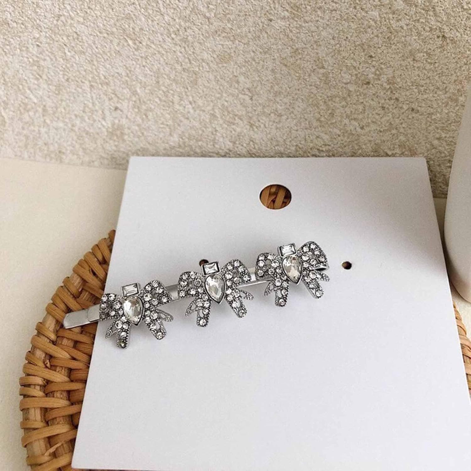 Butterfly Hair Clip for Women Crystal Butterfly Hair Pins Silver Butterfly Hair Barrettes Paved Butterfly Decorative Hairpin Accessories for Teen Girls Gifts (Style:A) image number 1