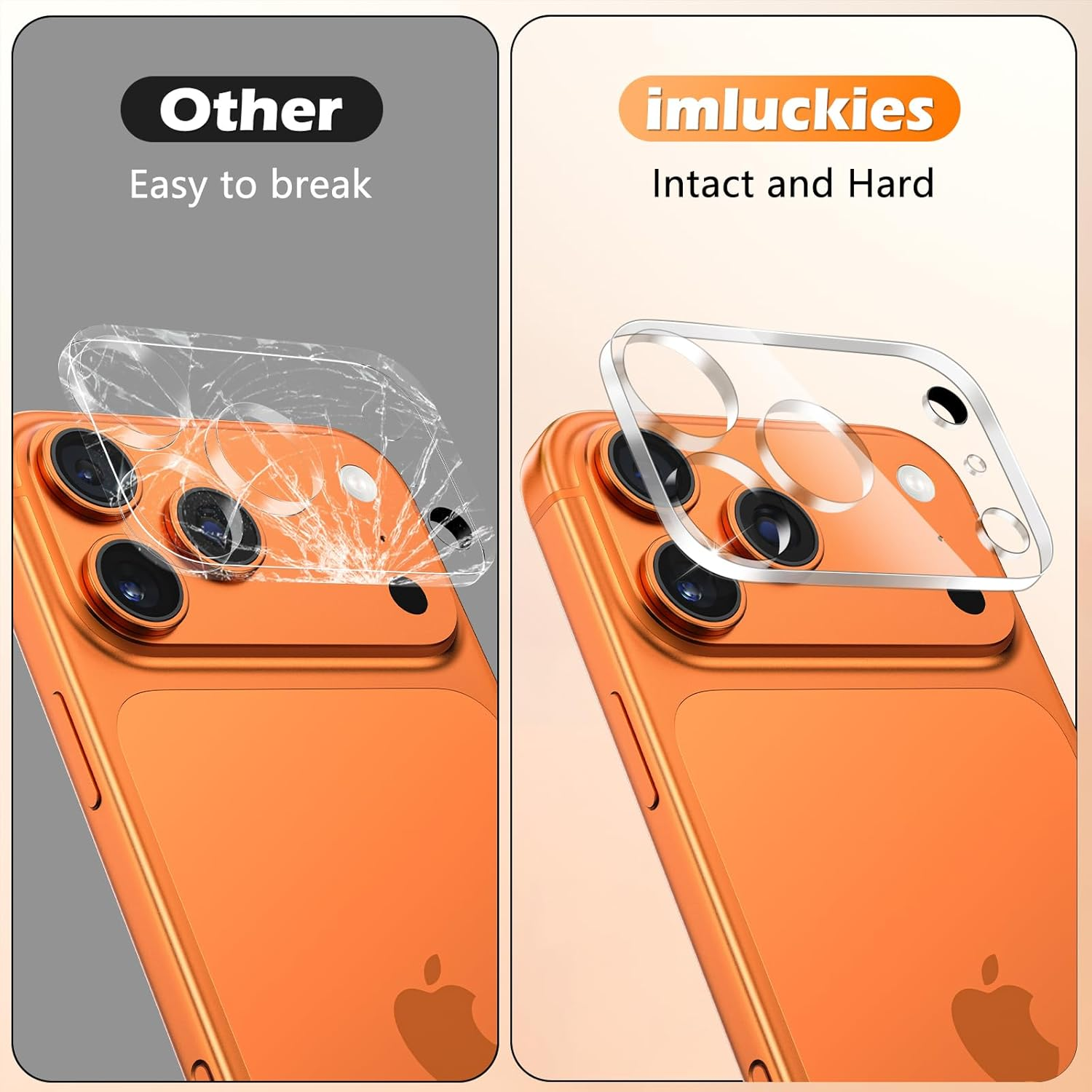 Imluckies Camera Lens Protector for 17 Pro 6.3 Inch Tempered Glass 9H Hardness Anti-Scratch Case Friendly Normal Night Shooting 3 Pack image number 2