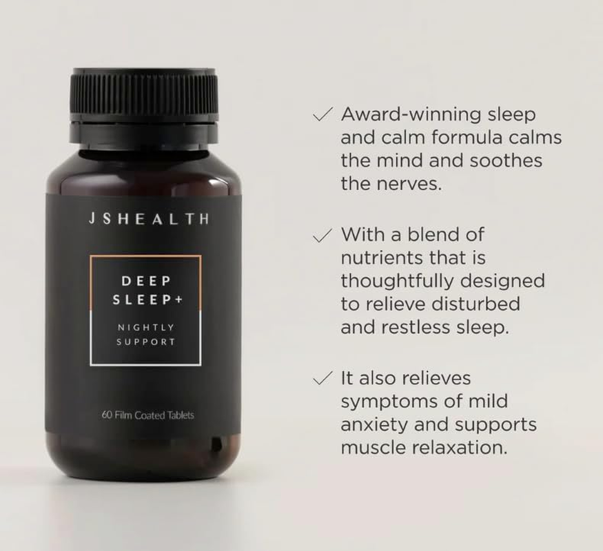 Jshealth Vitamins Deep Sleep+ Formula | Improve Sleep Quality | Magnesium Tablets | (30 Tablets) image number 3
