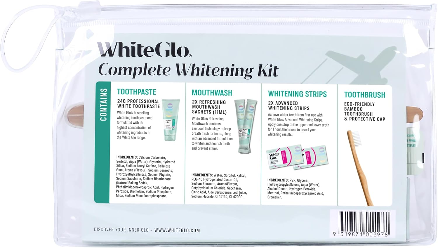White Glo Complete Whitening Travel Kit image number 2