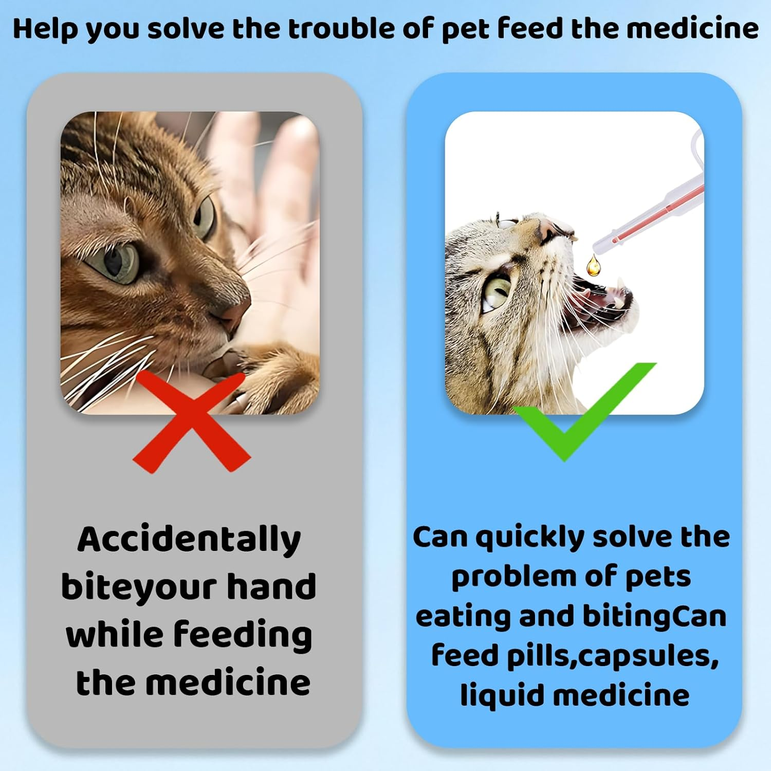 KUBDPQOR Pill Dispenser for Cats and Dogs in a Set of 3 - Silicone Tip for Safe Drug Delivery - Hygienic & Reusable - Ideal for Pets Such as Cats, Dogs, Rabbits - Easy to Use image number 6