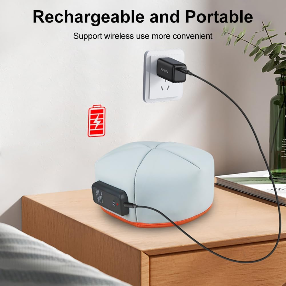 Red Light Hair Growth Beanie, Revitalize Your Hair with the Power Laser Hair Growth Cap, Red Light Laser Hair Growth Cap, Red Light Hair Growth Hat (Wireless)