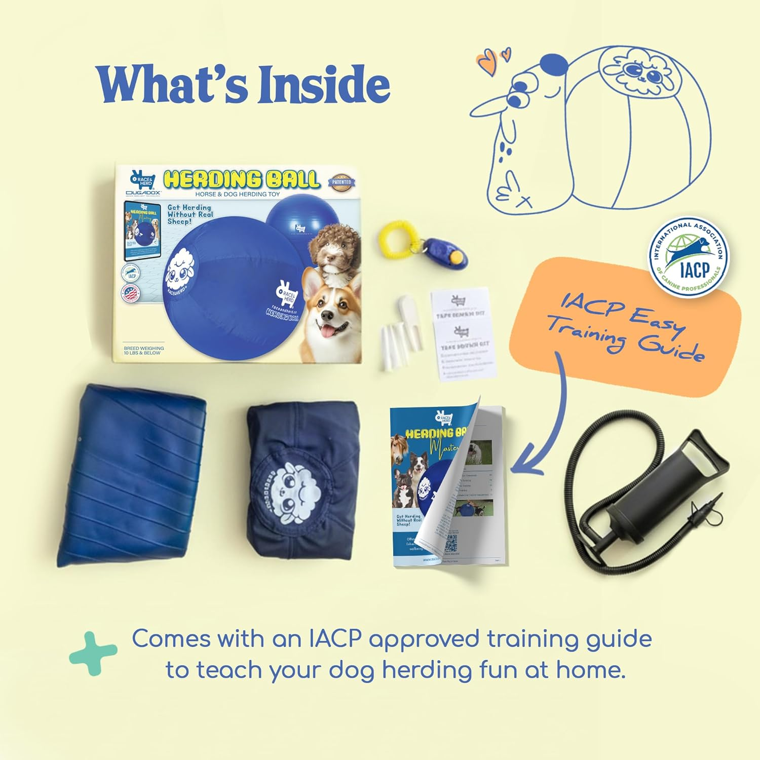 Race&Herd 25" Original Herding Ball for Dogs, Giant Herding Ball for Australian Shepherds, Dog Training Toy for Large Breeds, Dog Herding Toy for Outdoor Play & Training image number 4