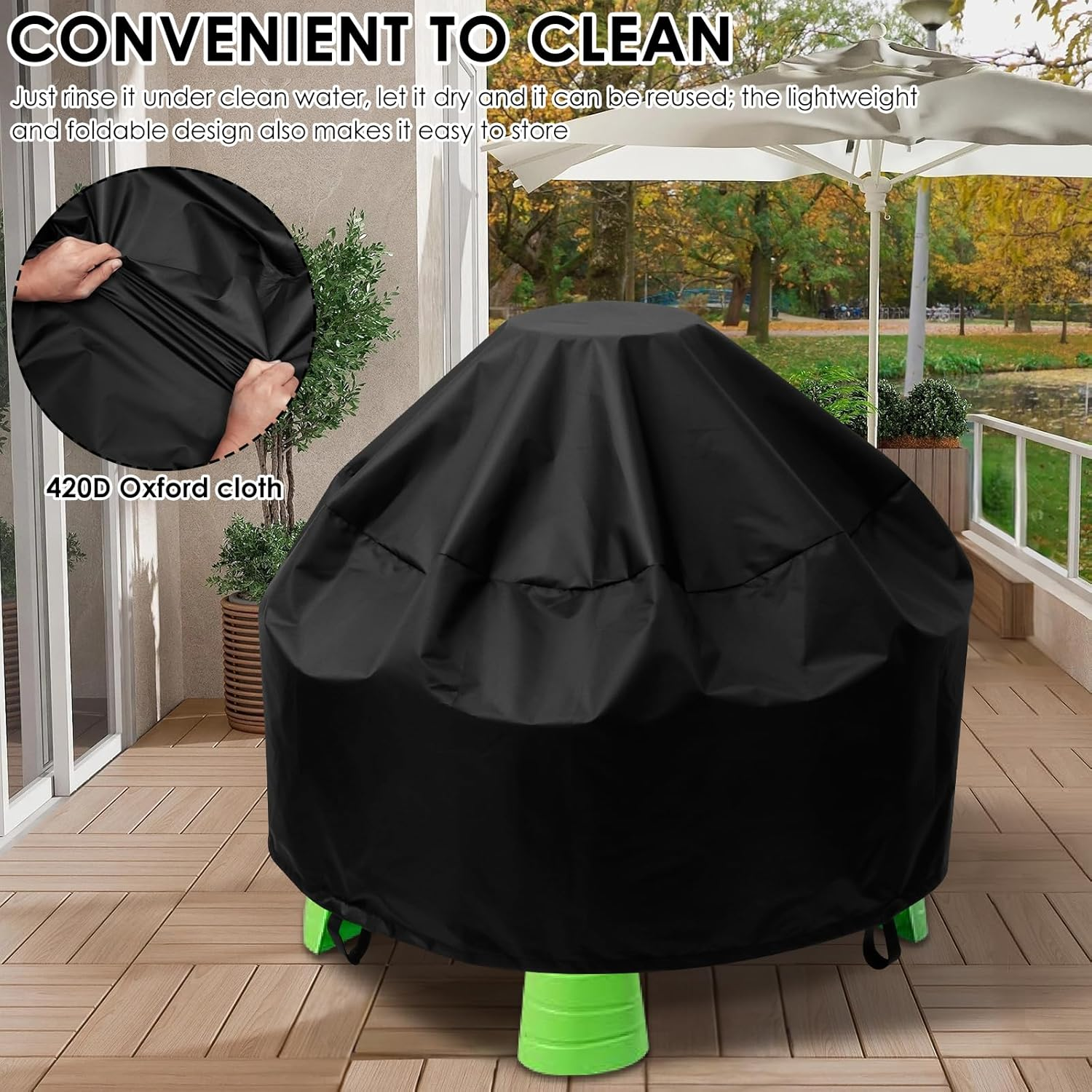 Kids Water Table Protector, Waterproof Dust Proof No UV Outdoor Toys Cover with PU Coating for Children Toddler Boy and Girl image number 1