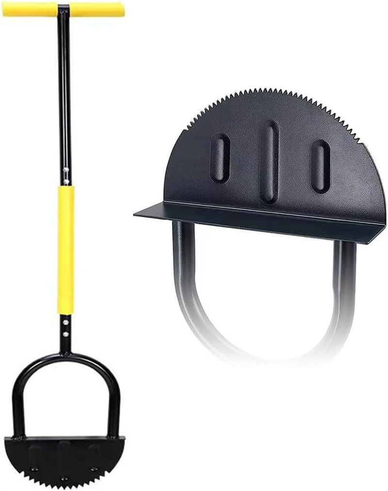 AIMALL Manual Lawn Edger Tool with Serrated Half-Moon Blade and Handle, Ergonomic Step Edge Cutting Shovel for Precise Lawn Maintenance image number 1