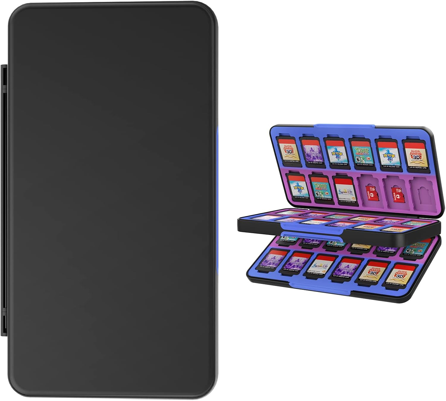 THELIFELICIOUS Switch Game Card Case for Nintendo Switch/Switch Oled/Switch Lite, Games Card Holder with 24 Game Card Slots & 24 Micro SD Card Slots.&hellip;