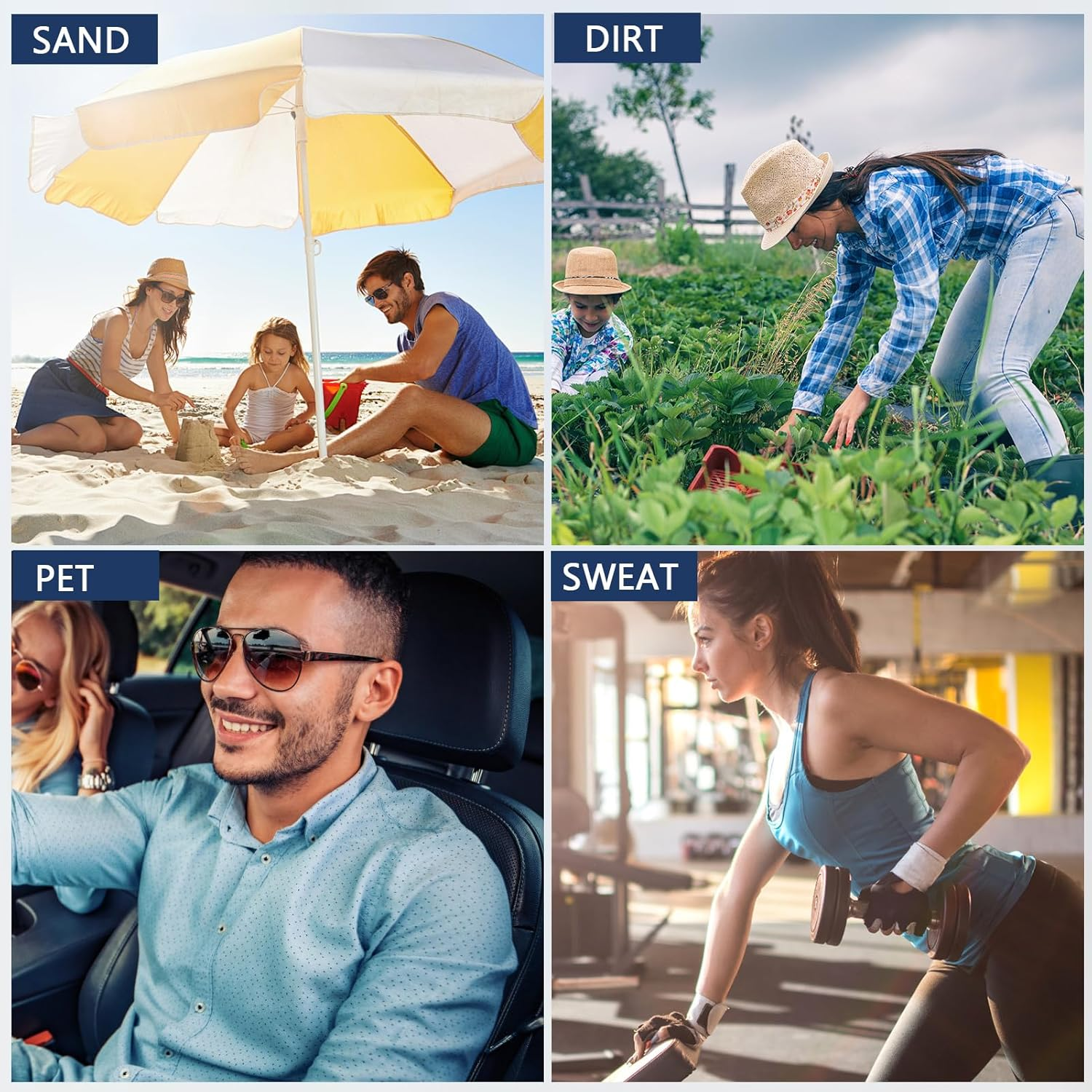 WODHMIEY 2 Pcs Waterproof Sweat Towel Car Seat Cover, 140 X 75Cm, Made from 3 Layers Towel Fabric, Nonslip Backing, Easy Installation, Machine Washable, Suitable for Cars, Suvs and Trucks image number 5