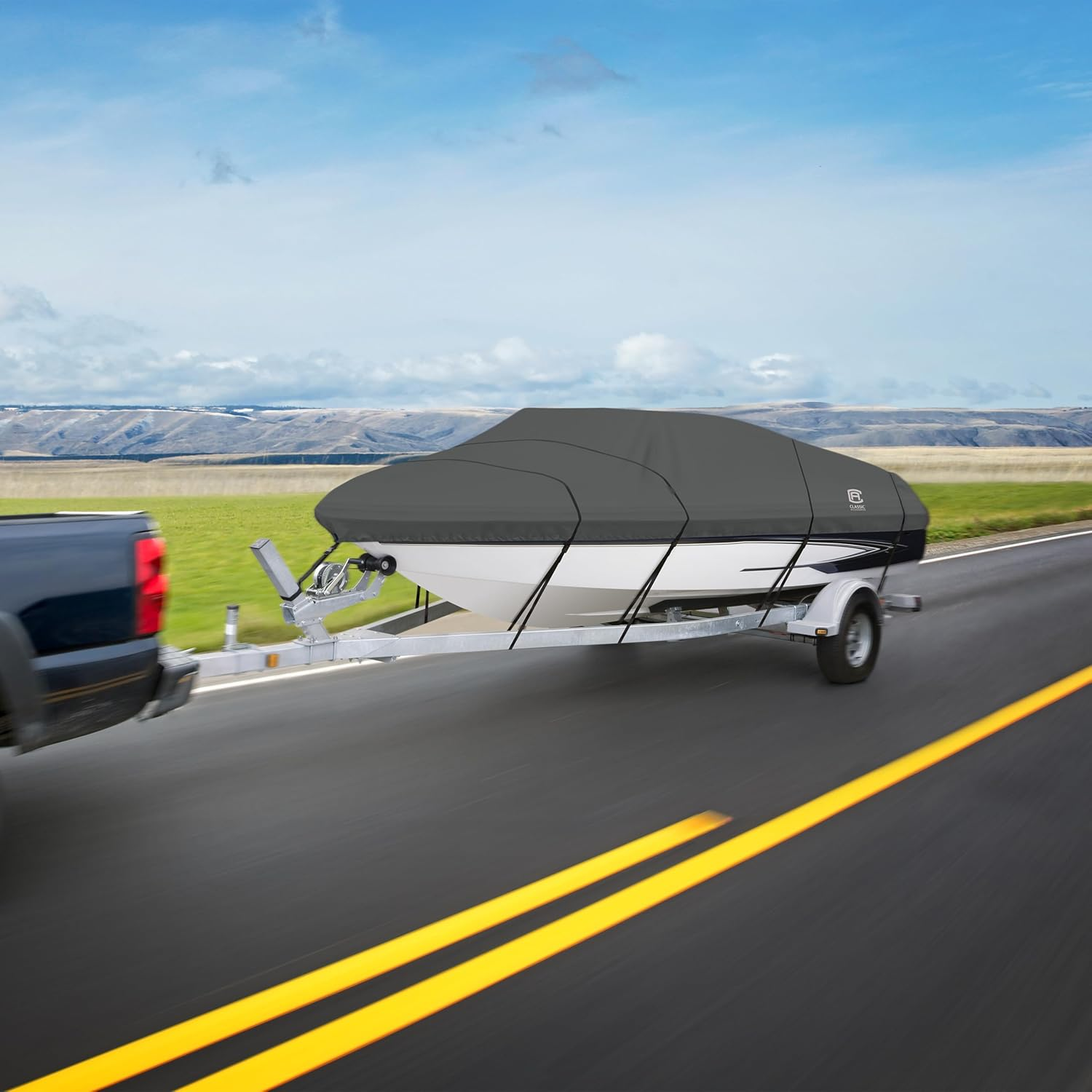 Classic Accessories Stormpro Ski & Wakeboard Tower Boat Cover, Fits Boats 20-22 Ft Long, Beam Width to 106 in Wide image number 2