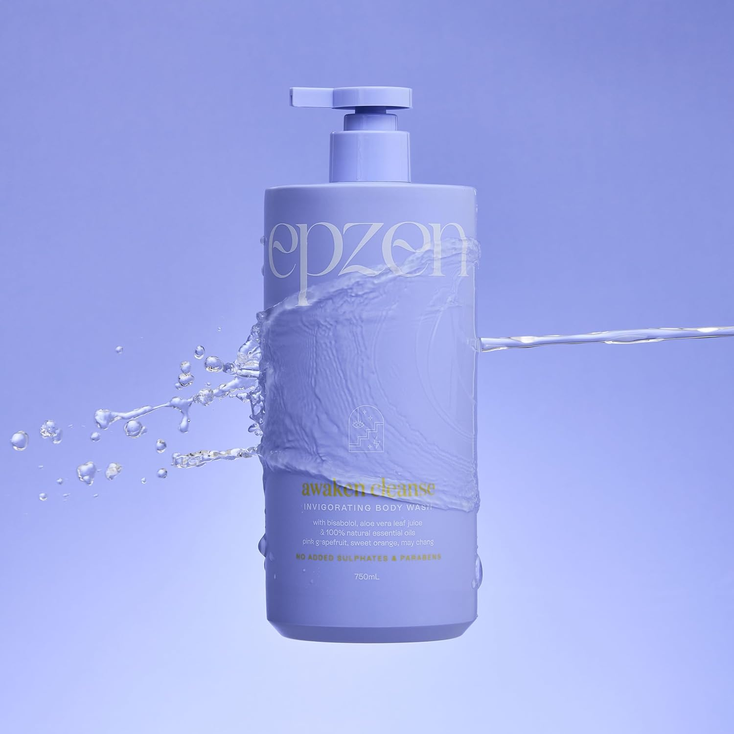 Epzen Awaken Cleanse Invigorating Body Wash - Pink Grapefruit, Sweet Orange & May Chang Oils Body Wash Shower Gel - Skin Softening, Energising Daily Cleanser with Pump image number 6