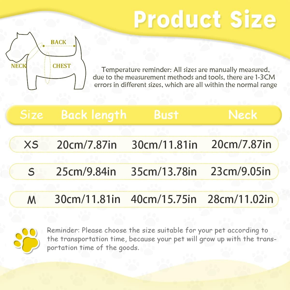 Sebaoyu Dog Onesie for Small Dogs, Chihuahua & Yorkie, Extra Small, Yellow, Duck Pattern image number 3