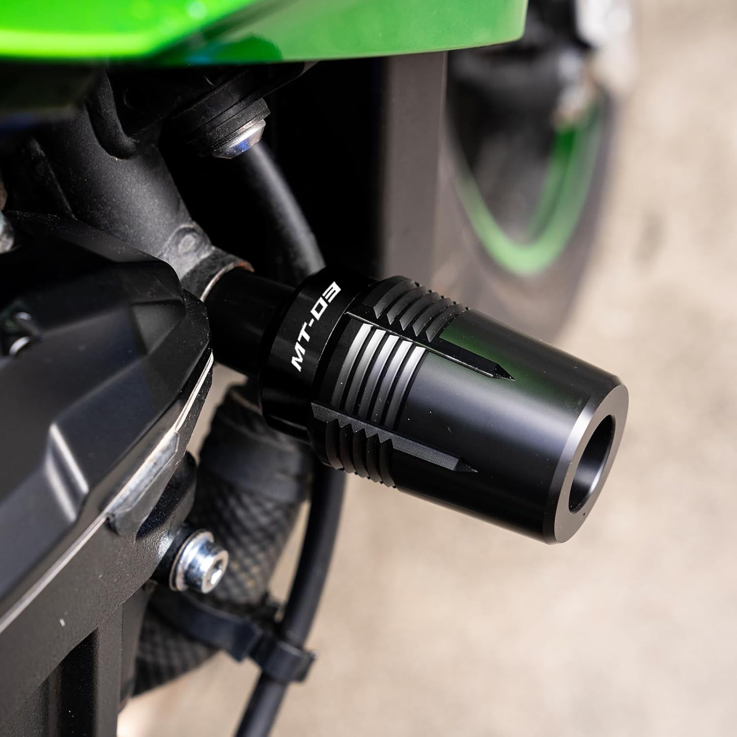 MOWOK Frame Sliders for Yamaha MT03 MT-03 2025 2024 2023 2022 2021 2020 2019 2018 2017 2016 2015 2014 Motorcycle Accessories Crash Protection Pad Falling Protector Frame Sliders MT 03 (Black) image number 3