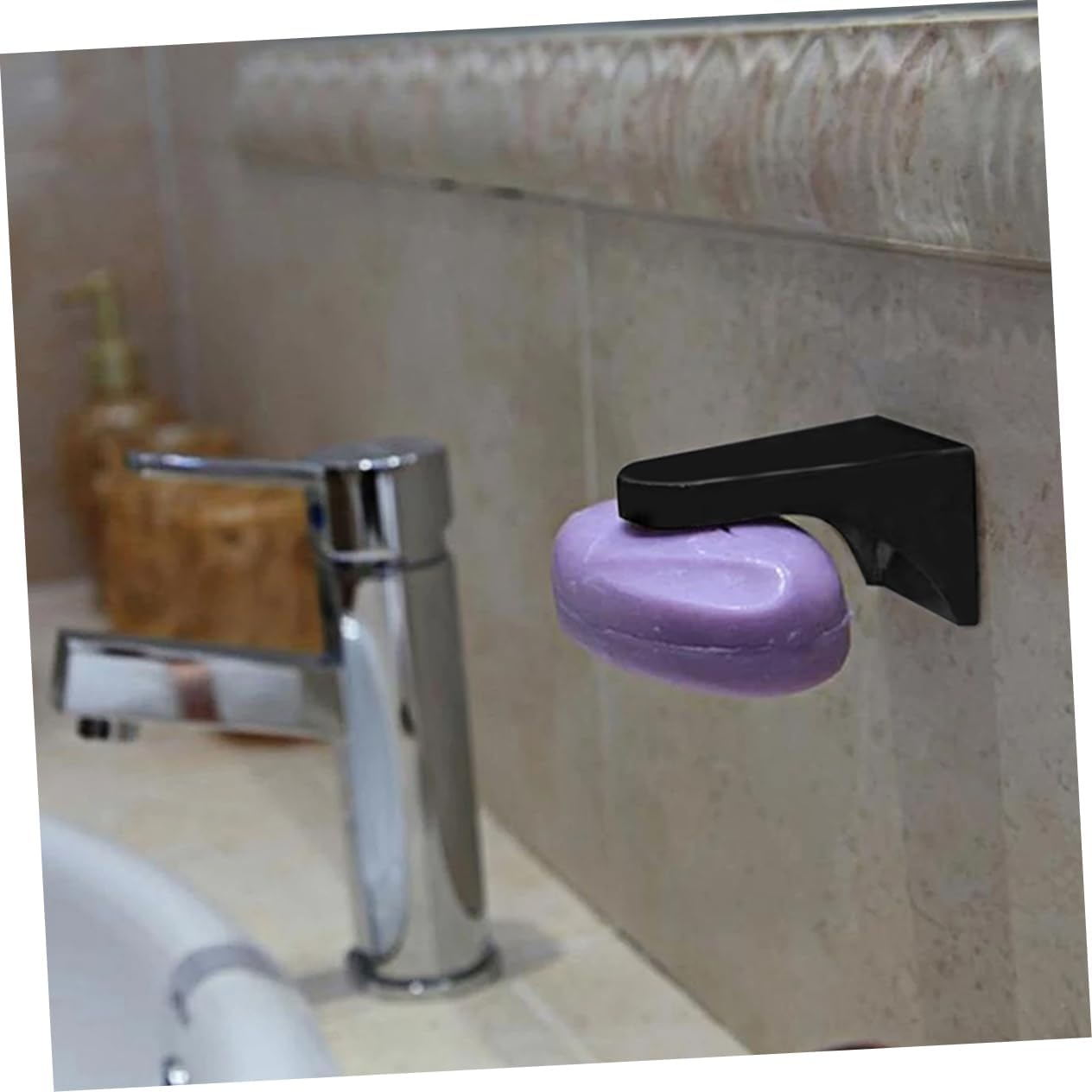 ELAYARD 2Pcs Magnetic Soap Holders Elegant Soap Storage Racks for Bathroom Kitchen Durable Suction Design Space Saving Organizer for Smooth Surfaces Stylish Practical Bathroom Accessories image number 4