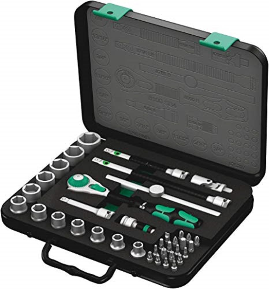Wera 8100 1/4-Inch Drive Imperial Speed Ratchet 41-Pieces Set image number 2