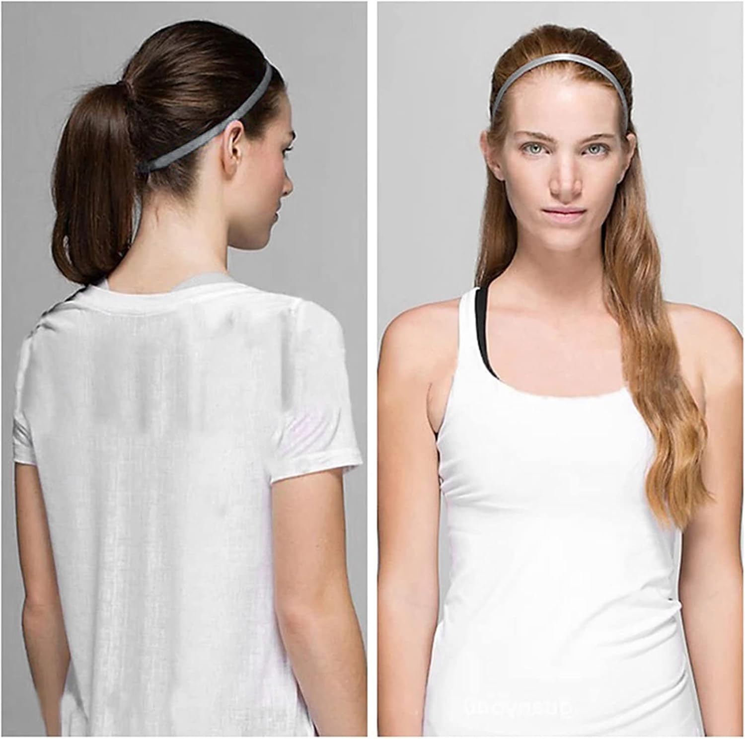 Sibba Workout Headbands Soccer Sports Athletic Hair Accessories 4 PCS Elastic Tie Non Slip Grip Backing Headwear Running Softball Spa Adjustable Nylon Hairband Youth Women Toddler Girls Kids Teens image number 5