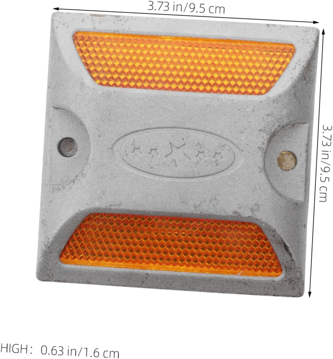NOLITOY 2Pcs Road Side Reflectors Reflective Road Markers for Driveway Safety Sign Pavement Marker Auto Bumper Reflectors image number 5