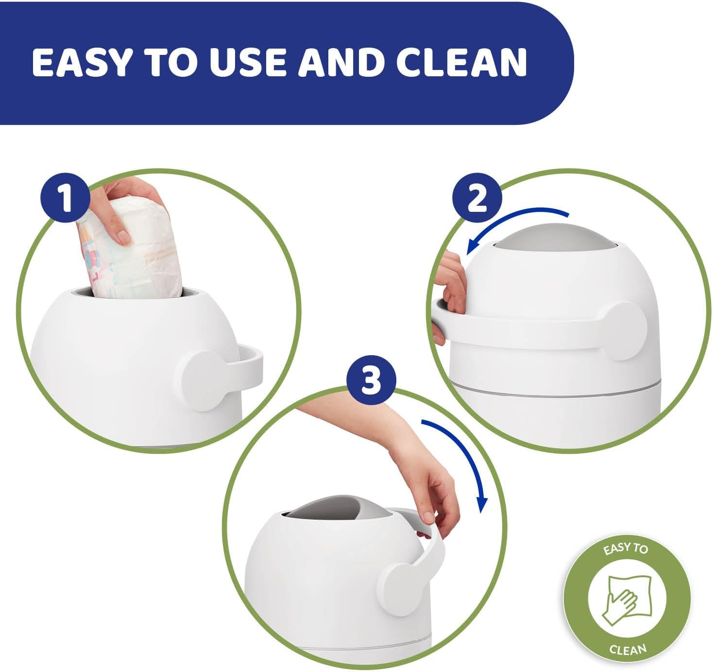 Chicco Nappy Bin Odour Proof System Use Conventional Bags