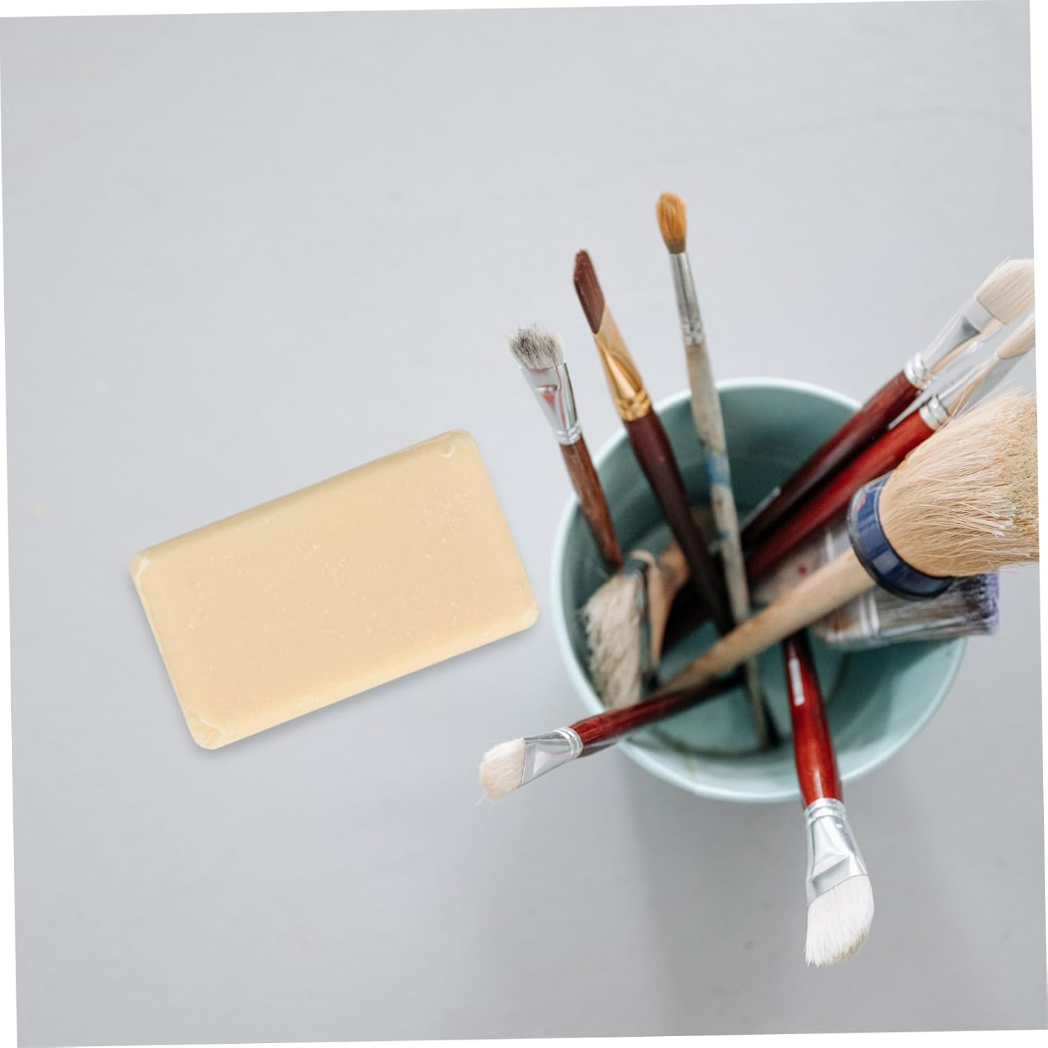 Parliky Natural Vegetable Oil Painting Brush Cleaner Soap Lightweight Portable Pen Washing Soap for Artists and Hobbyists Durable Cleaning Tool for Water Based Paints image number 2