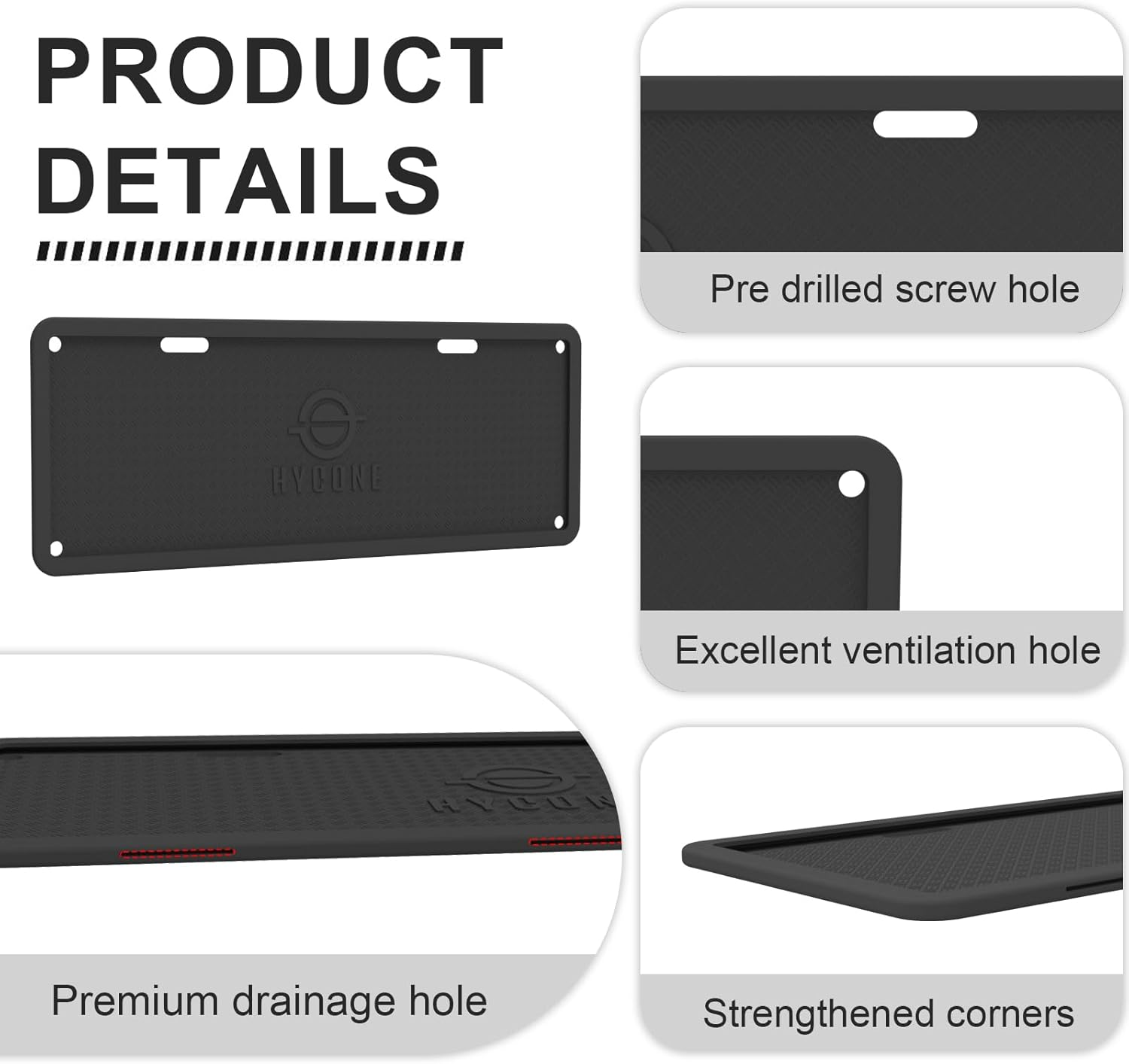 Silicone Australian Standard 6 Figure Number Plate Frame, 2 Pack Australia Car Standard Silicone License Plate Holders, Rust-Proof, Weather-Proof, Rattle-Proof Accessories. (Black) - Green image number 2