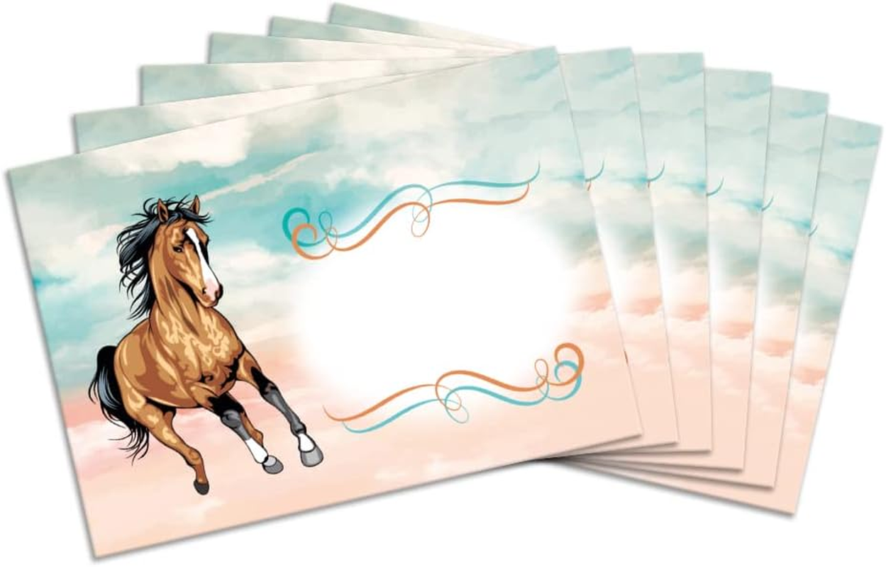 Writing Paper Set for Girls Horse Letter Pad with Envelope for Kids (A5 Pad with 25 Sheets + 15 Envelopes) image number 2