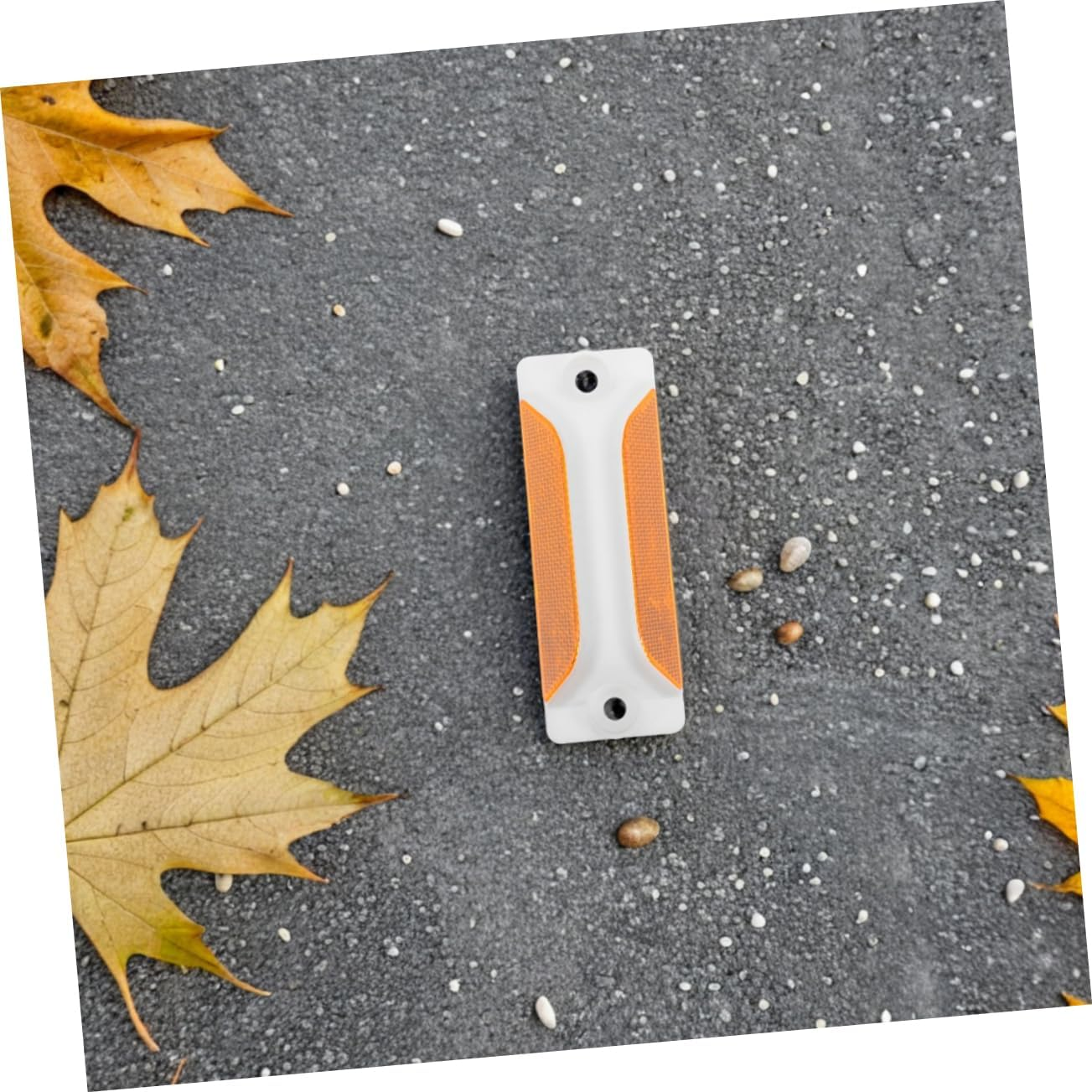 Sosoport 12Pcs Reflective Road Markers Weatherproof Highway Reflectors Double Sided Yellow Pavement Delineators for Driveways Sidewalks and Freeways Night Visibility image number 4