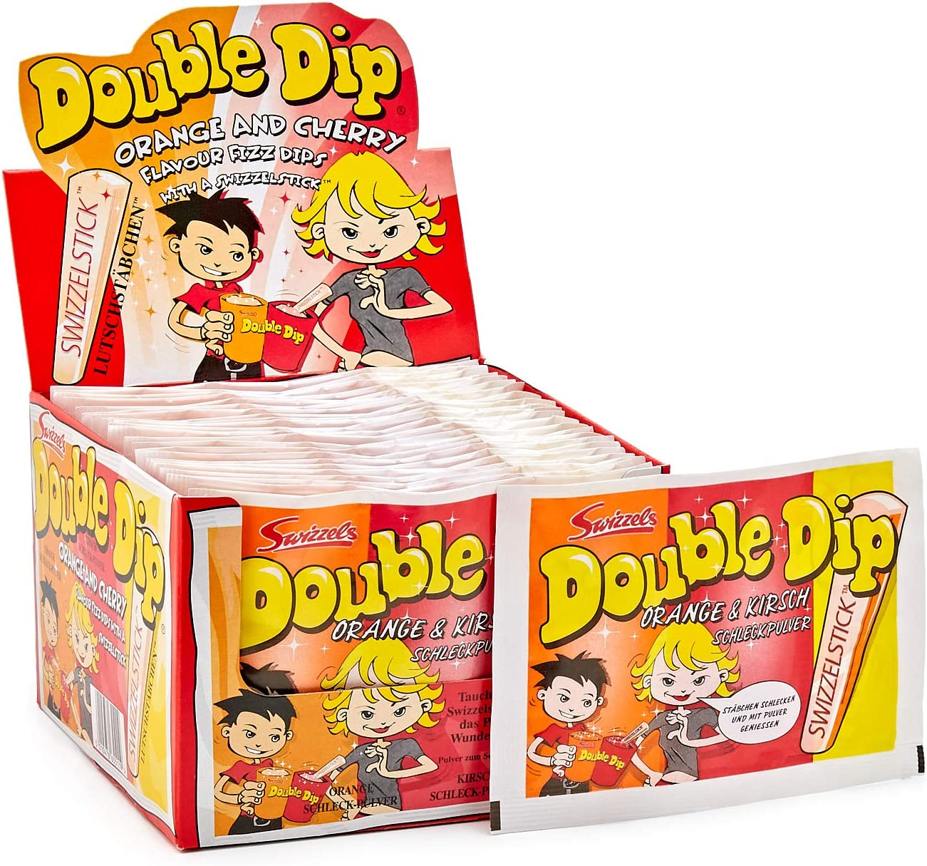 Swizzel Double Dip Orange and Cherry Stick, 36 X 19 Grams image number 3