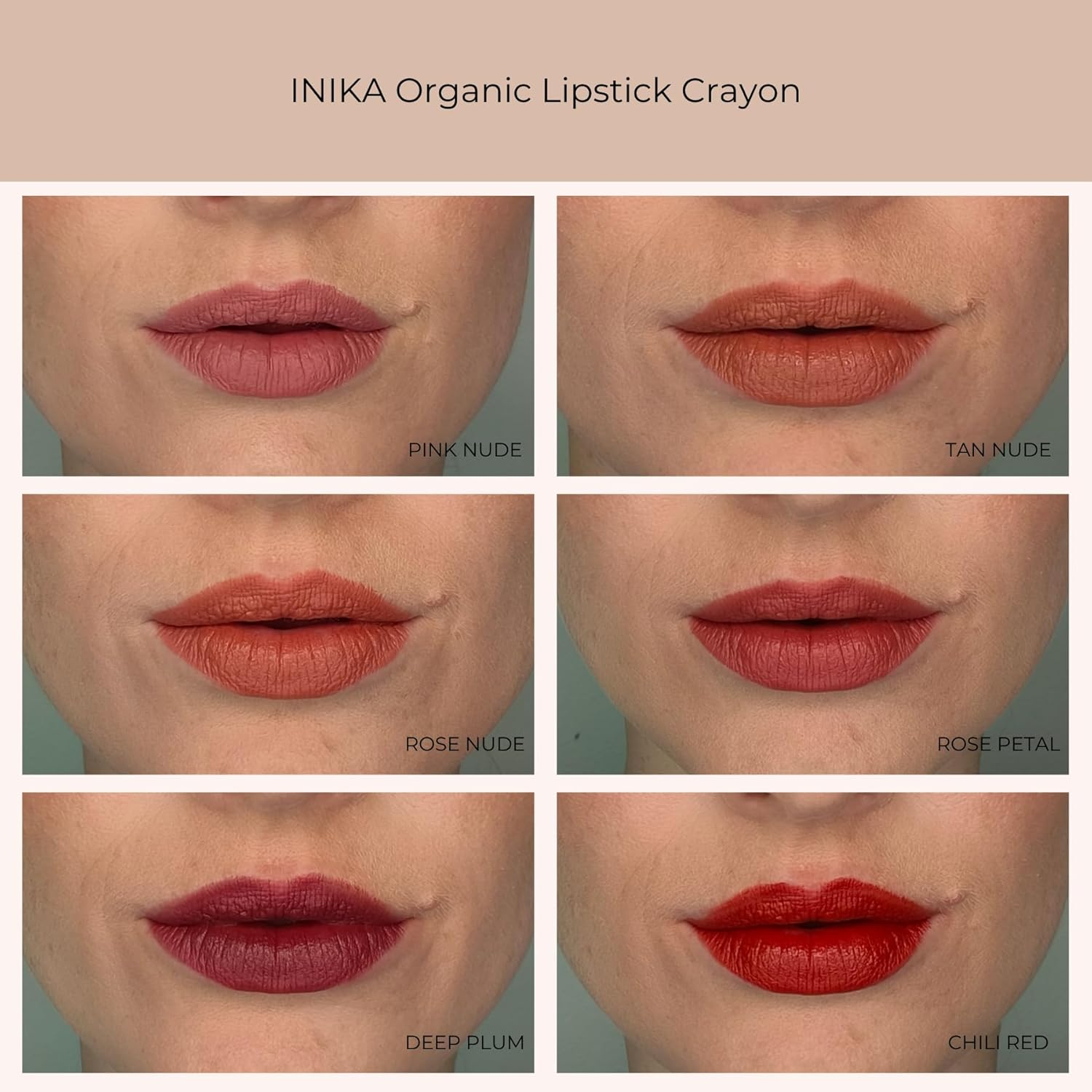 INIKA Organic Long Lasting Lipstick Crayon | Vegan Lipstick + Organic Lip Liner, Hypoallergenic, Cruelty-Free, Satin Finish, Enriched with Vitamin E and Coconut Oil, 3 G (Pink Nude) - Pink Nude image number 6