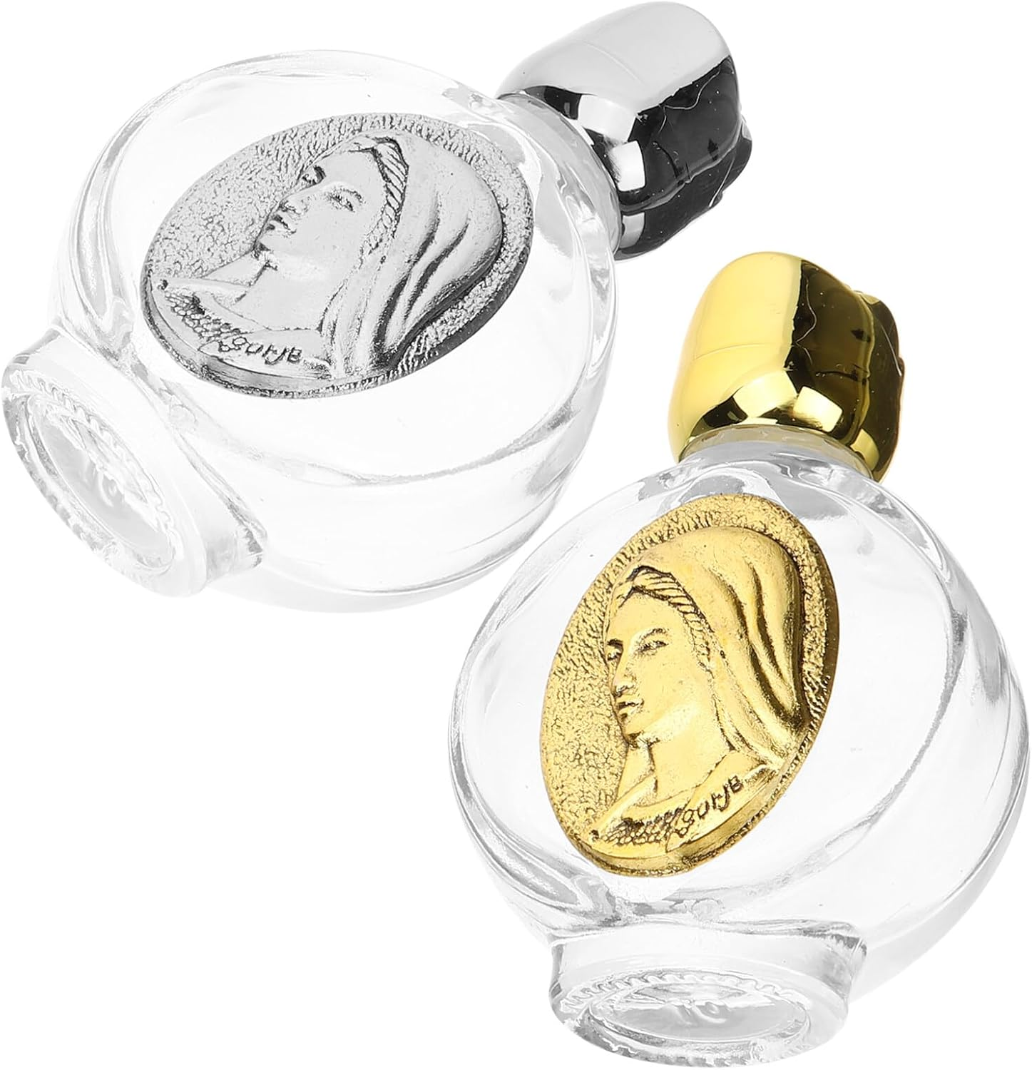 Luxshiny 2Pcs Holy Water Bottles Glass Perfume Bottles Vintage Essential Oil Vials Empty Aroma Bottles for Cosmetic Liquid Jar A image number 1