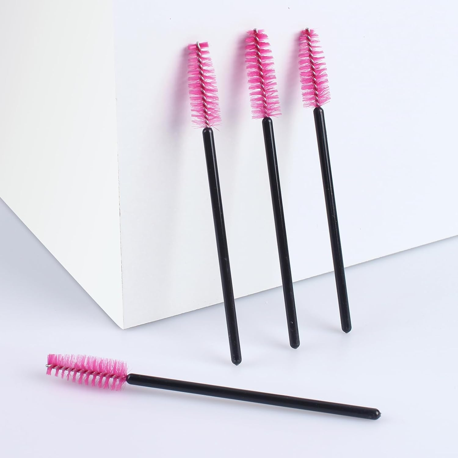 Eyelash Spoolie Eyelash Brush,H HOME-MART 100 PCS Eyelash Brushes Mascara Wands Eye Lash Eyebrow Brush Brow Spoolies for Eyelash Extensions (Crystal Black) image number 3