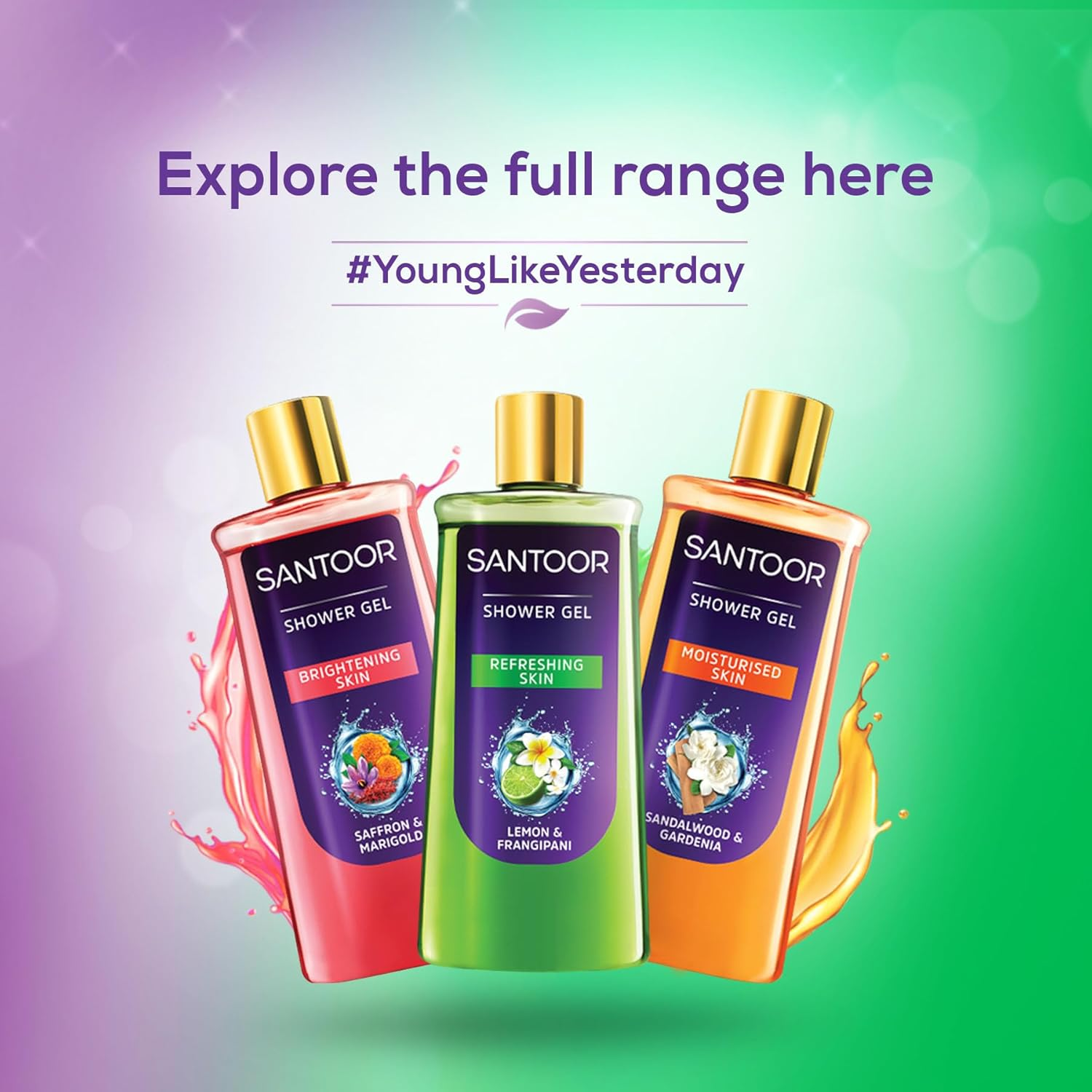 Santoor Refreshing Shower Gel with Natural Lemon & Frangipani Extracts| for Men & Women| for Soft and Fresh Skin| Suitable for All Skin Types| No Parabens| No Silicones| 250Ml image number 6